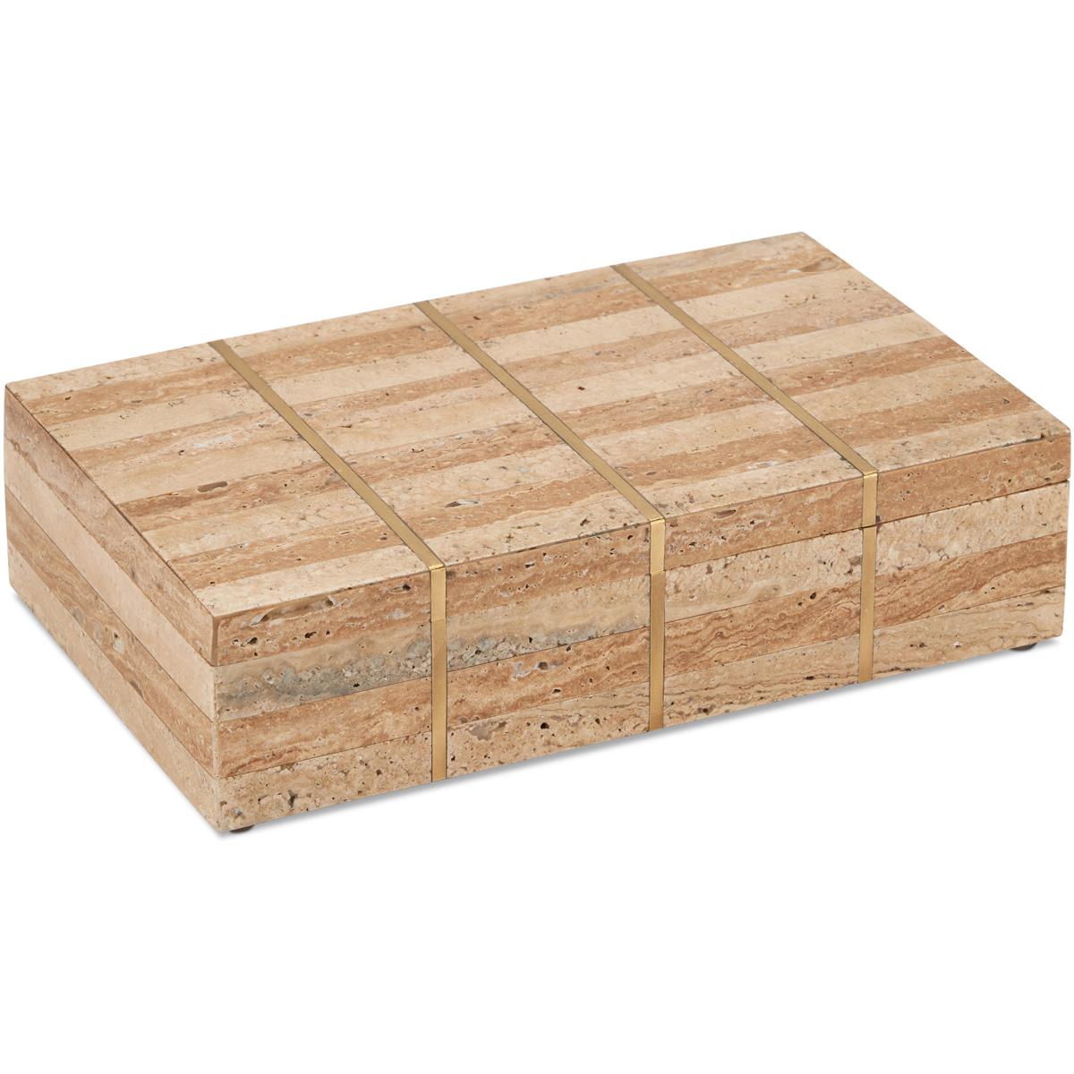 Currey & Company 1200-0973 Dezi 10 inch Natural/Brass/Off-White Box