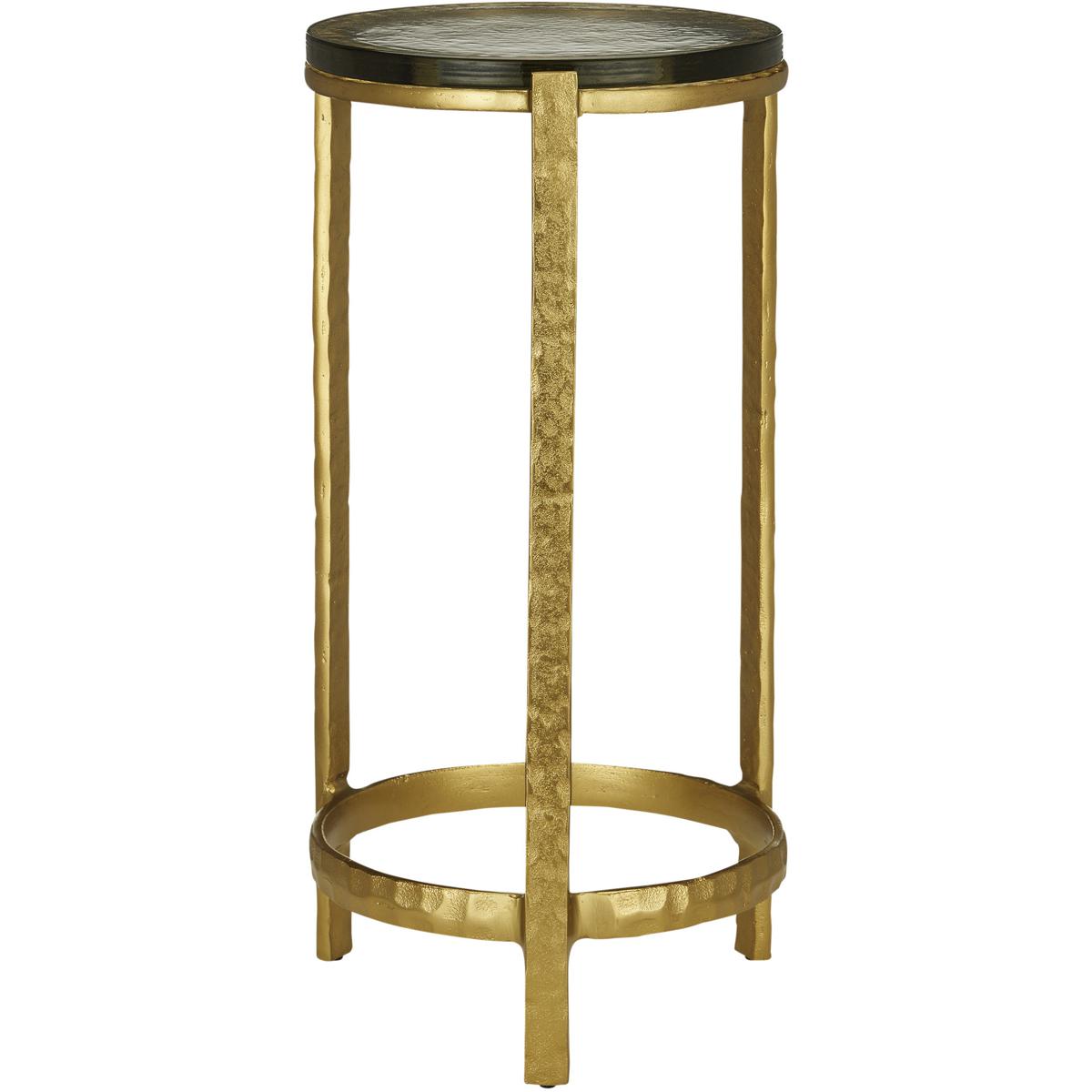Currey & Company 4000-0154 Acea 12 inch Gold and Clear Drinks Table