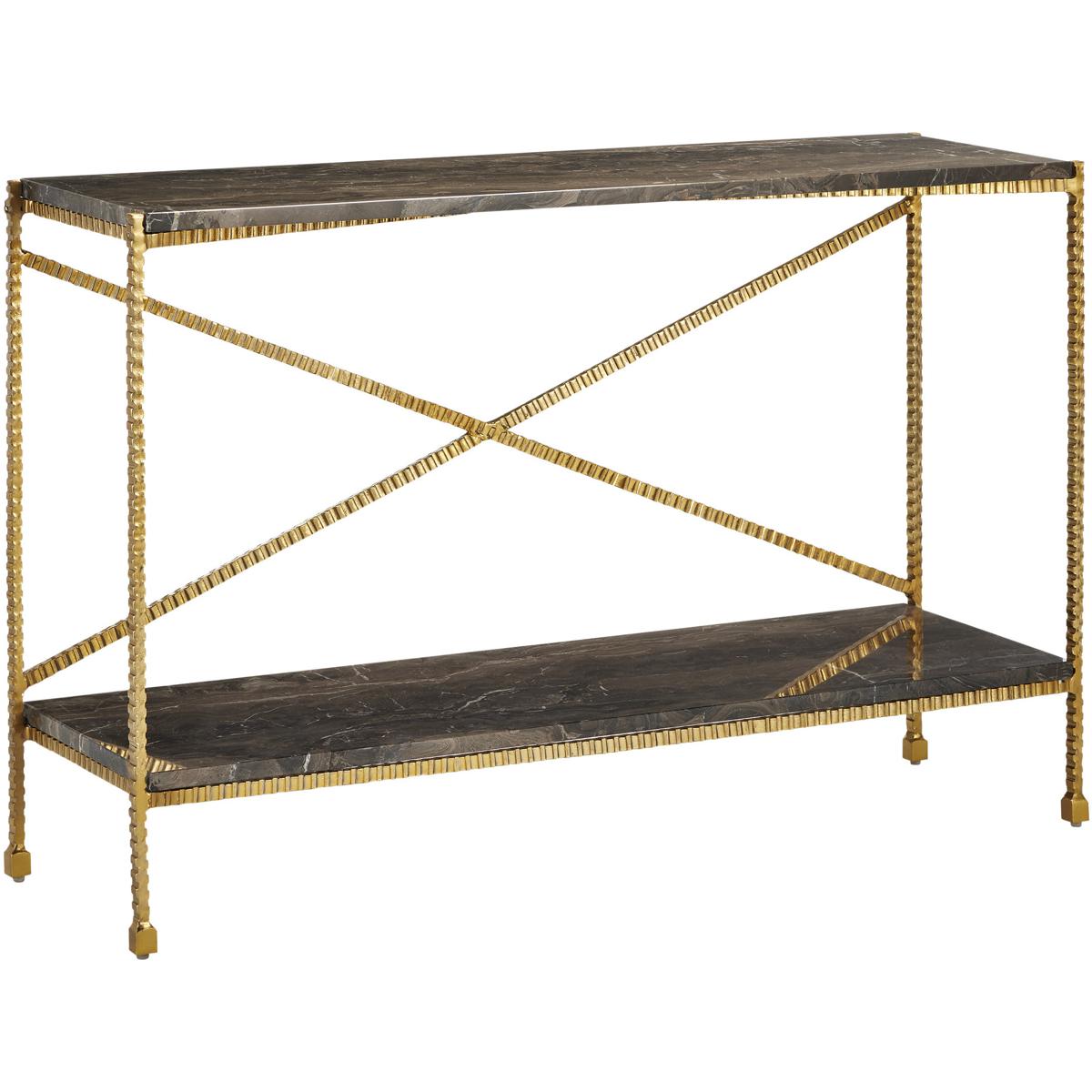 Currey Company 40000173 Flying 48 inch Natural and Gold Console Table