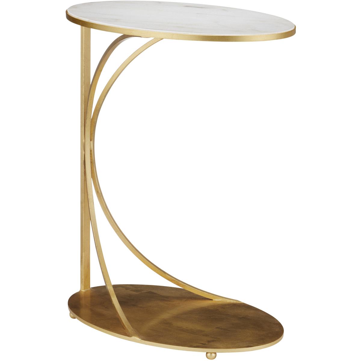Currey & Company 4000-0193 Orla 25 X 19.25 inch Gold Leaf and Natural C Table