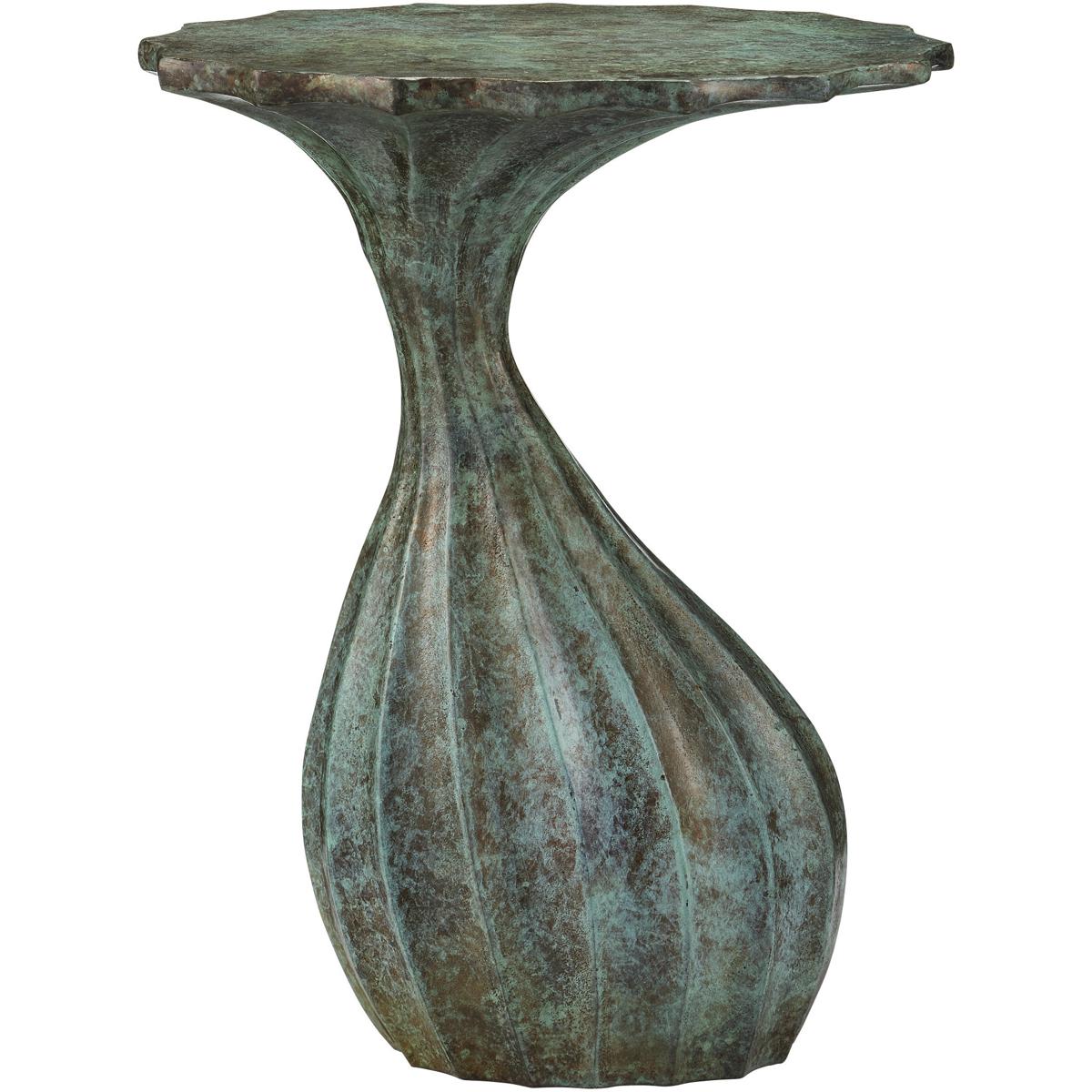 Currey & Company 4000-0207 Tunis 21.5 X 16 inch Verdigris Accent Table