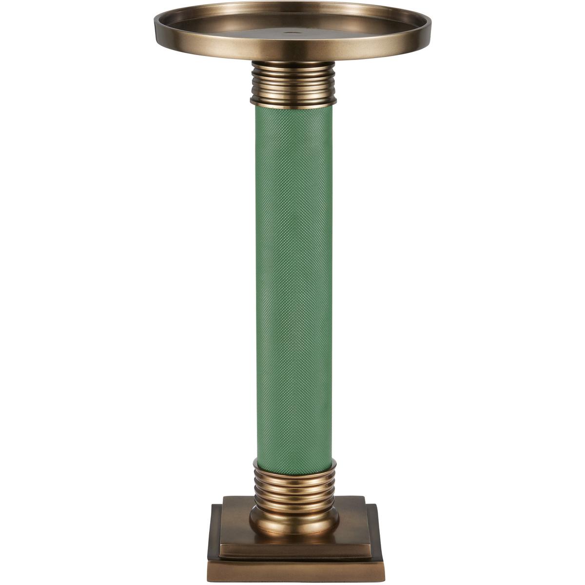 Currey & Company 4000-0209 Gavin 11 inch Green and Antique Brass Accent Table