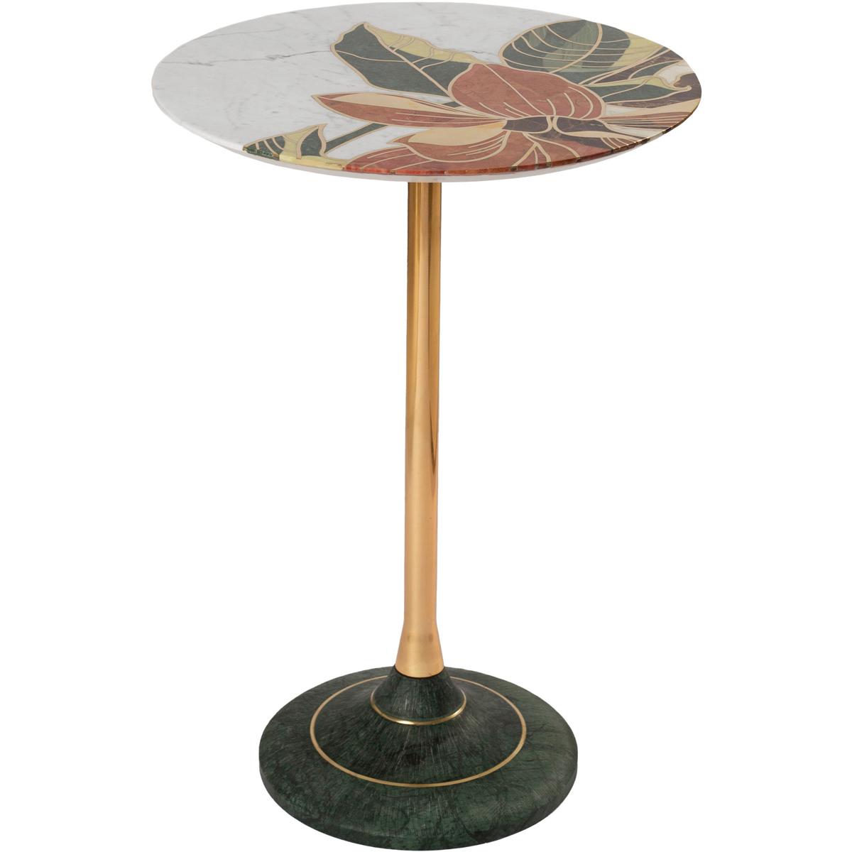 Currey & Company 4000-0222 Roselle 15.35 inch Natural and Brass Accent Table