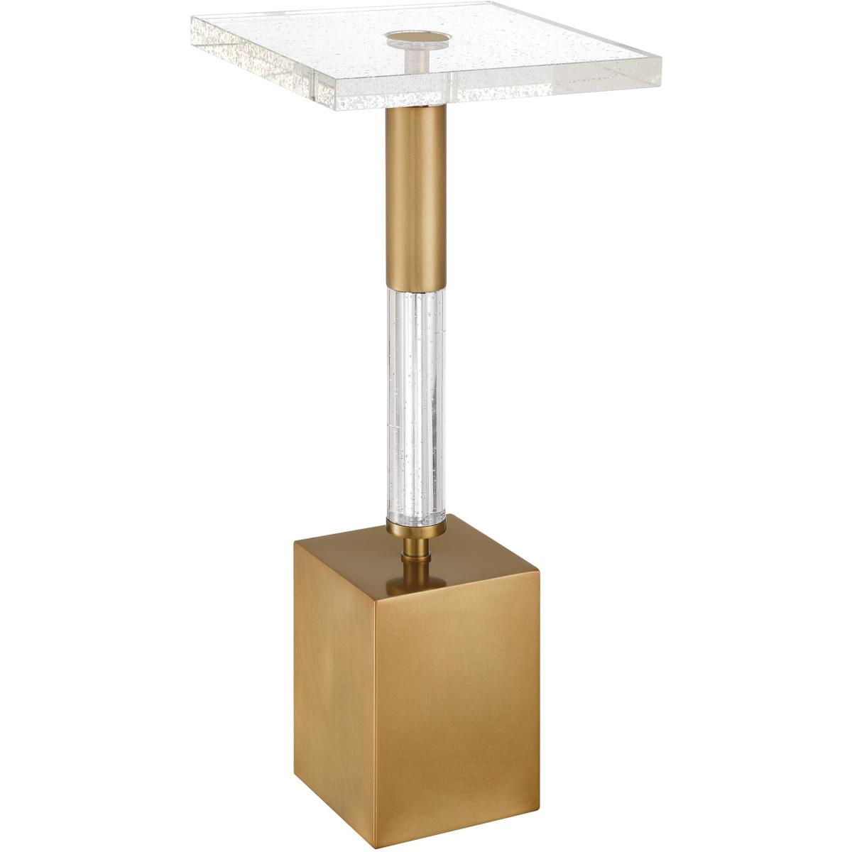 Currey & Company 4000-0223 Desiree 25 X 11 inch Clear and Antique Brass Drinks Table