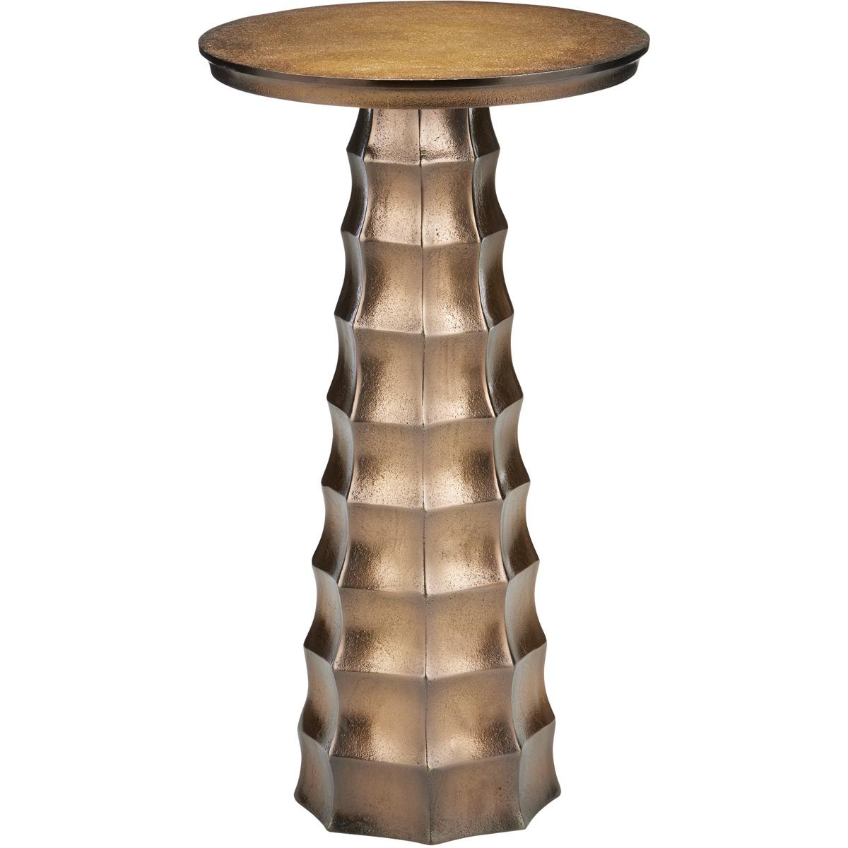 Currey & Company 4000-0229 Gridiron 13 inch Antique Brass Drinks Table