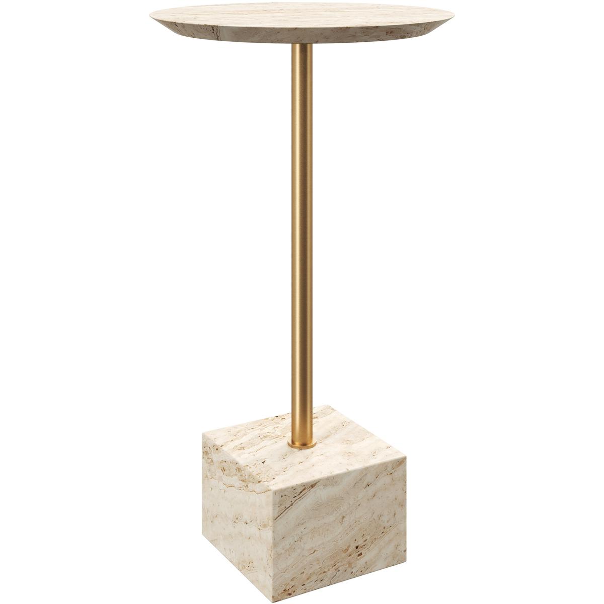 Currey & Company 4000-0240 Prado 11.75 inch Natural and Polished Brass Drinks Table