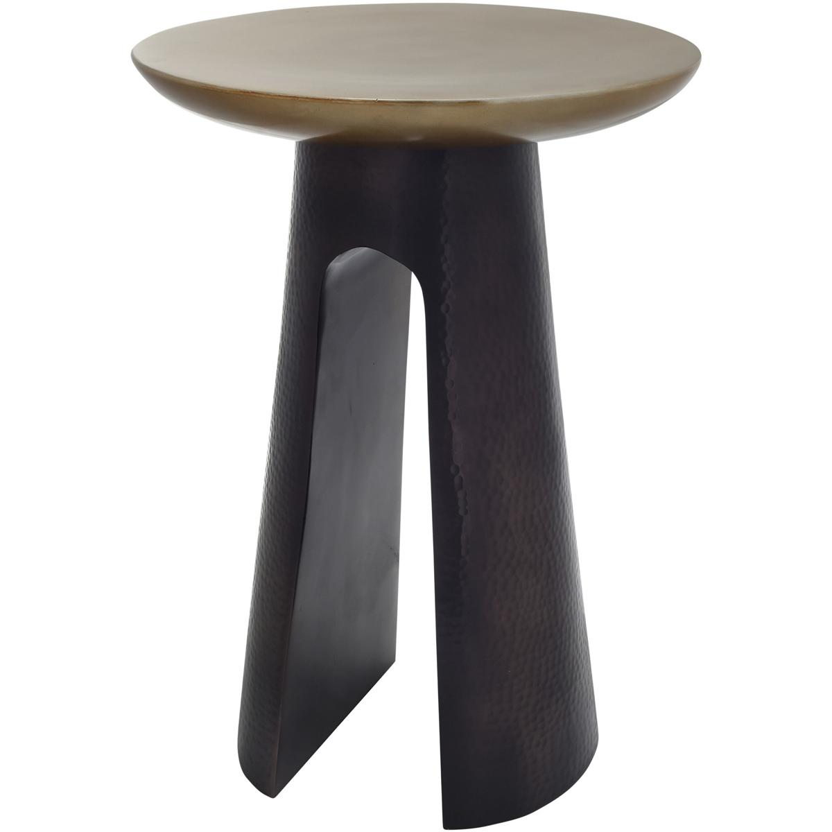 Currey & Company 4000-0254 Pince 21.5 X 15.25 inch Black Nickel and Antique Brass Accent Table