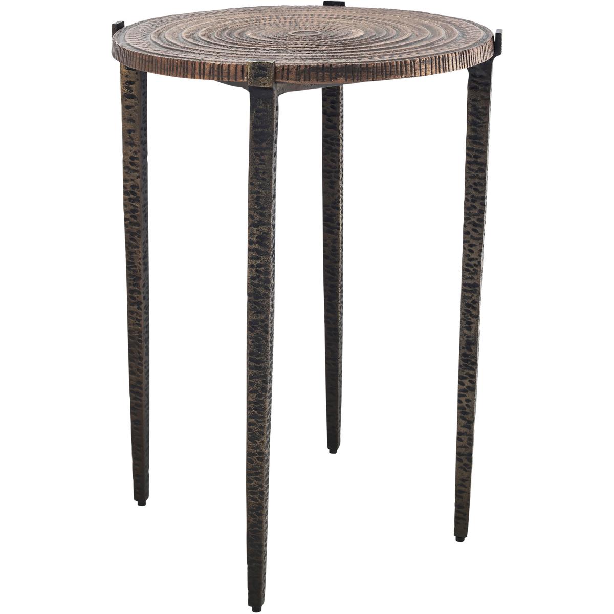 Currey & Company 4000-0256 Unity 22 X 16 inch Antique Bronze and Dark Bronze Accent Table