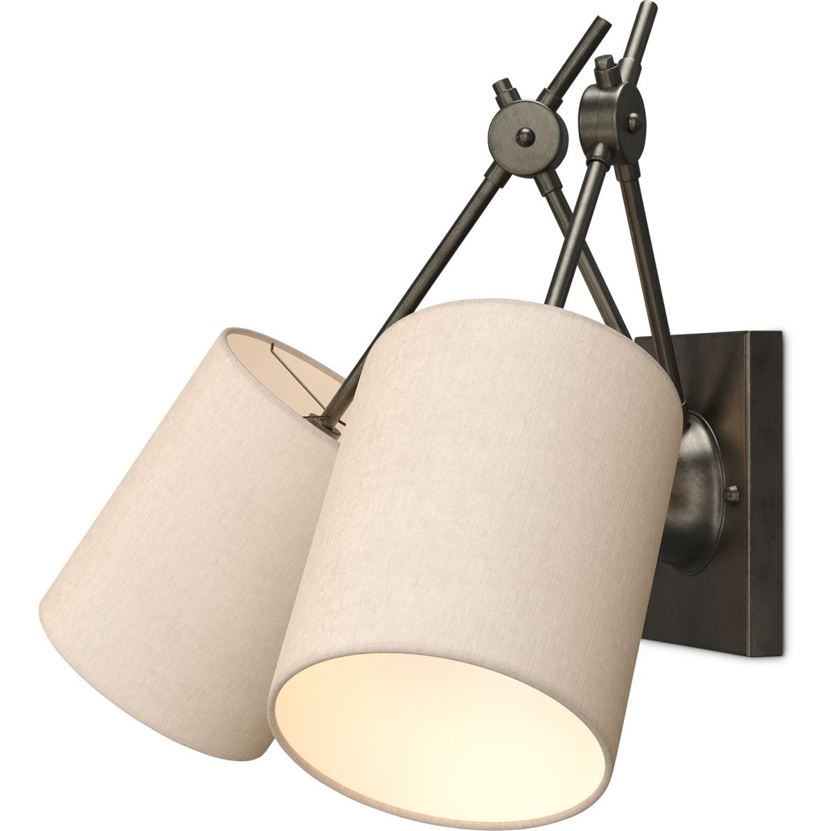 Currey & Company 5150 Compass 12 inch 60 watt Black Iron Swing Arm Wall Light