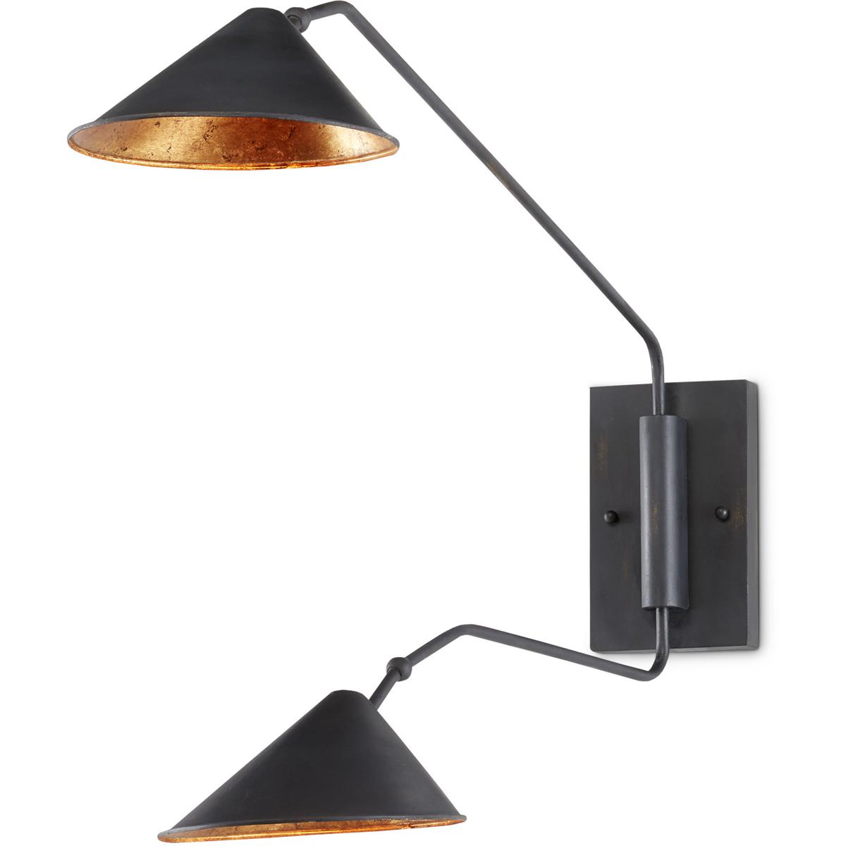 Currey and Company Serpa Medium 2 Light Wall Sconce Serpa - 5172 - Restoration-Vintage