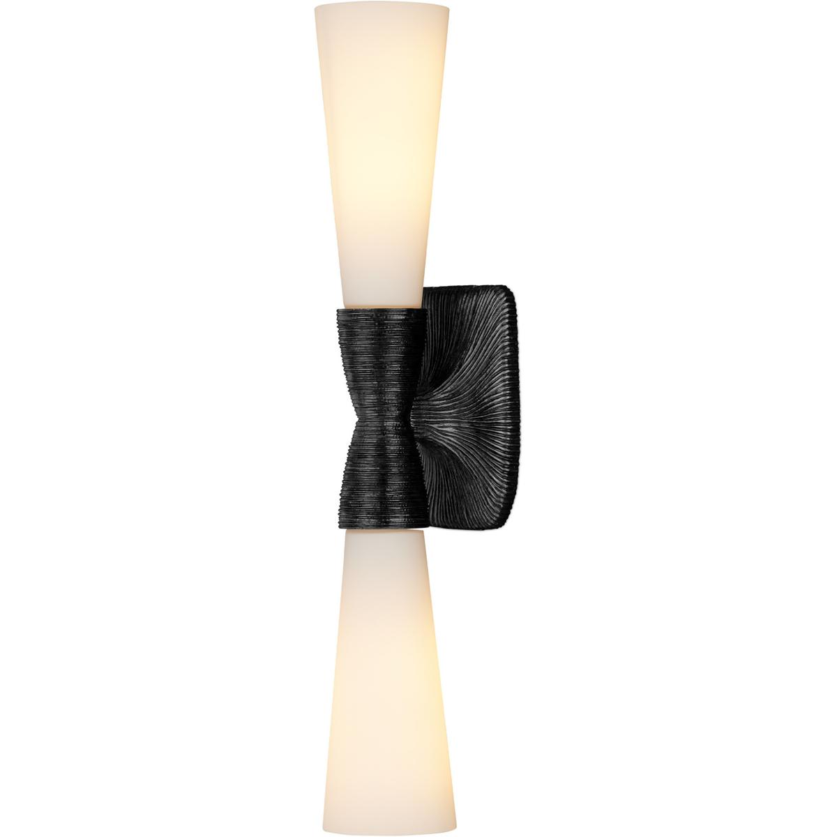 Currey & Company 5800-0066 Burrows 2 Light 4.88 inch Oil Rubbed Bronze Bath Wall Sconce Wall Light