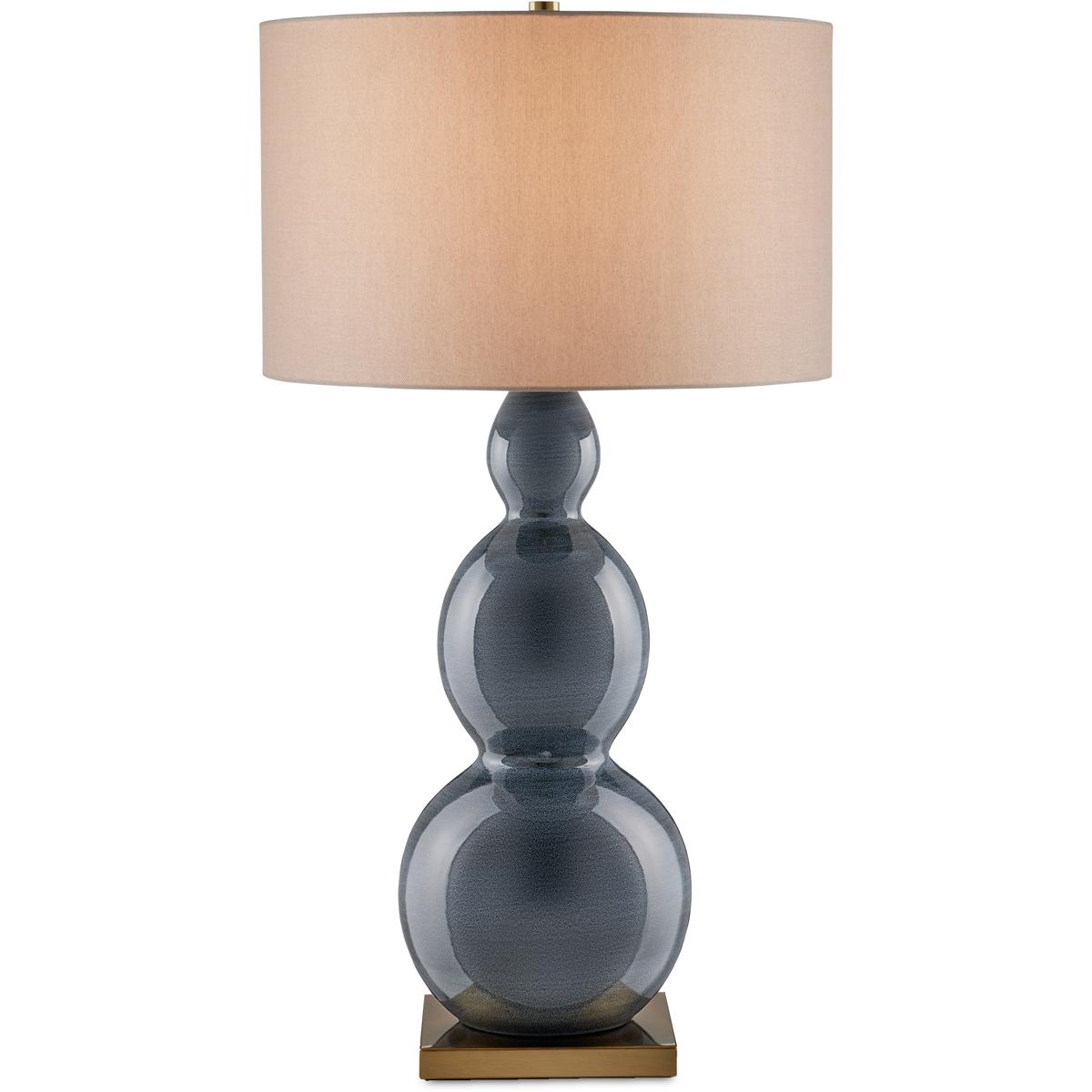 Currey & Company 6000-0676 Cymbeline 33.5 inch 150 watt Steel Blue Table Lamp Portable Light