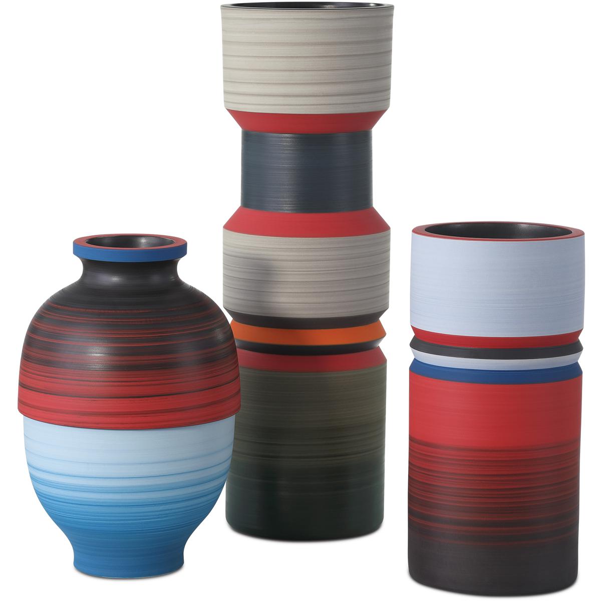 Currey & Company 1200-0929 Happy 80's 15.2 X 6 inch Vases, Set of 3