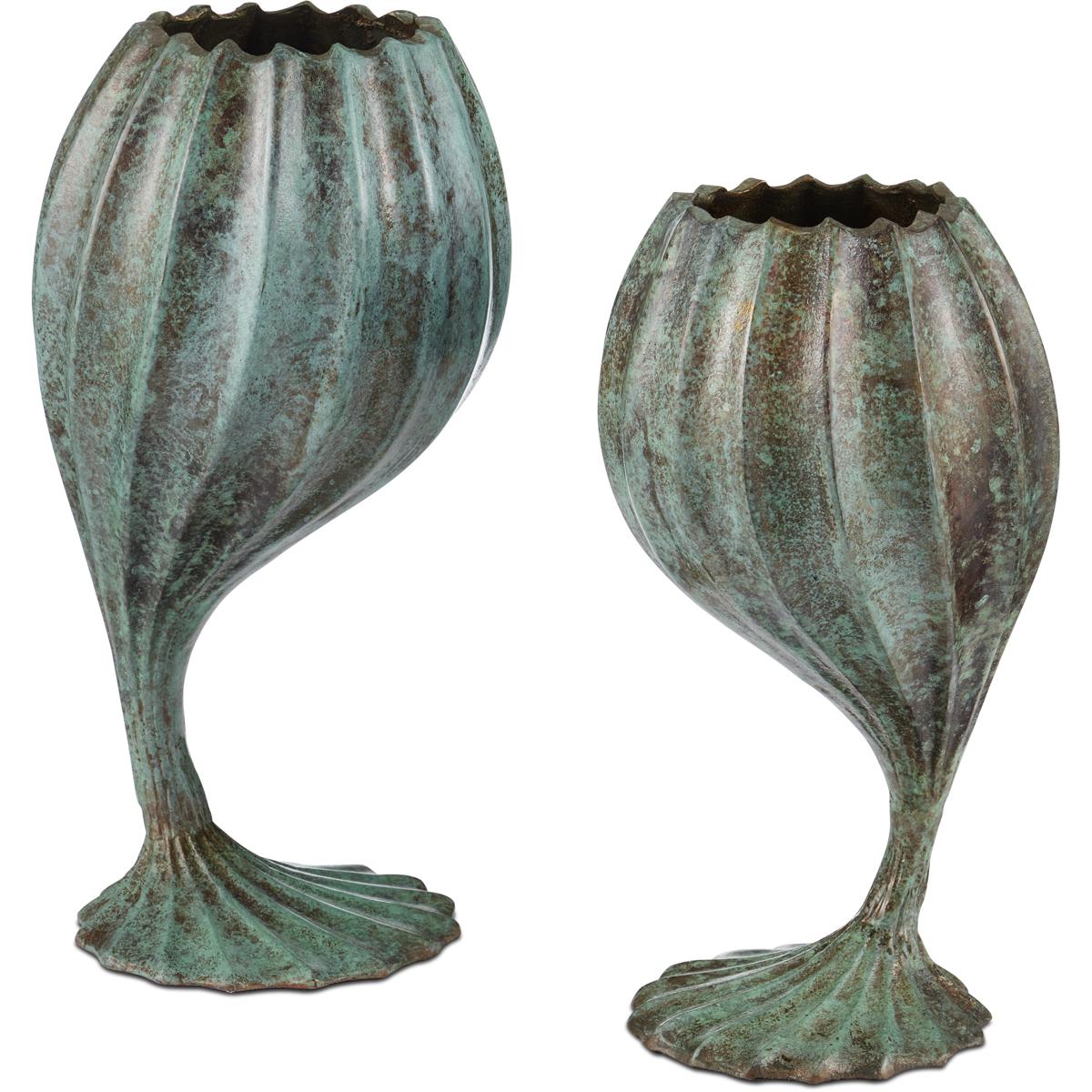 Currey & Company 1200-0941 Utrecht Verdigris Decorative Objects, Set of 2