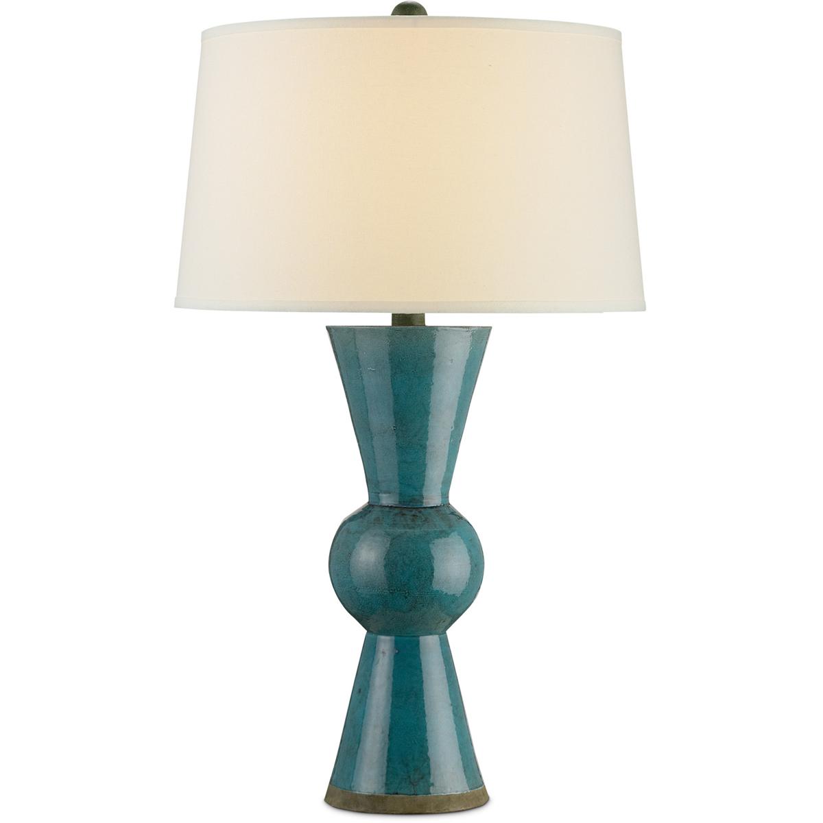 Currey & Company 6896 Upbeat 31 inch 150 watt Teal Table Lamp Portable Light