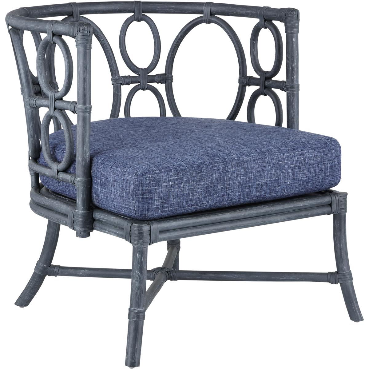 Currey & Company 7000-0622 Tegal Vintage Navy and Indigo and Finn Indigo Chair
