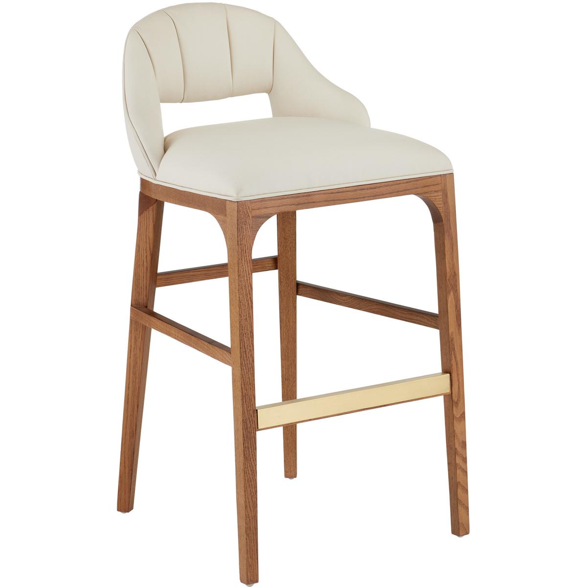 Currey & Company 7000-0732 Inga 38 inch Morel Brown and Brushed Brass and Endurance Sand Bar Stool