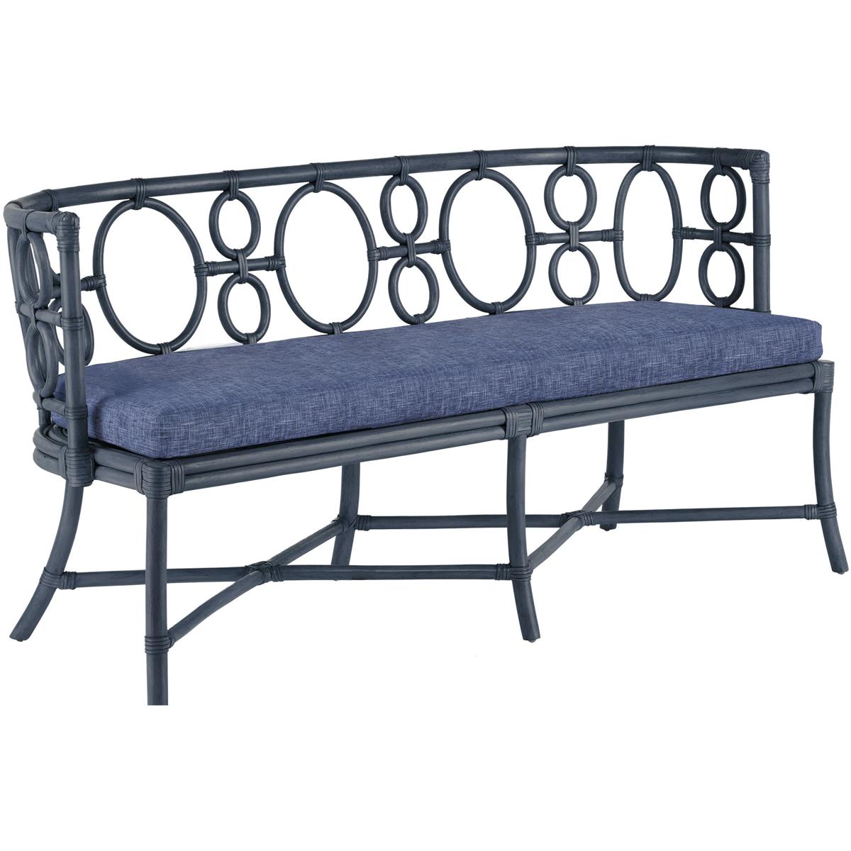 Currey & Company 7000-0812 Tegal Vintage Navy and Indigo and Finn Indigo Bench