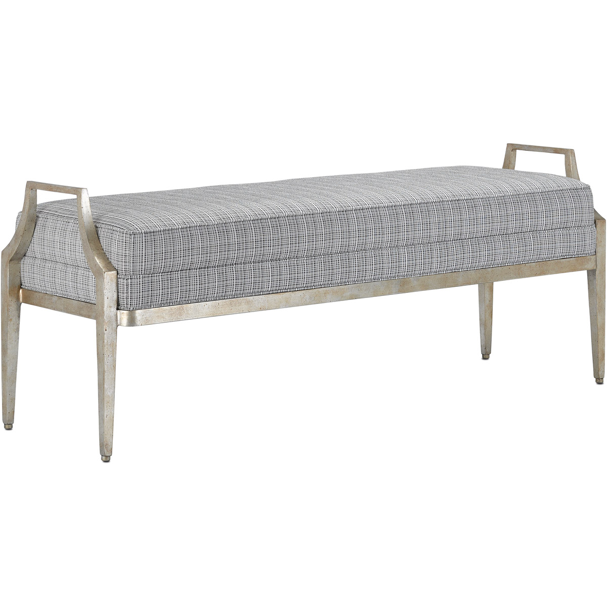 Currey & Company 7000-1182 Torrey Silver Granello Bench
