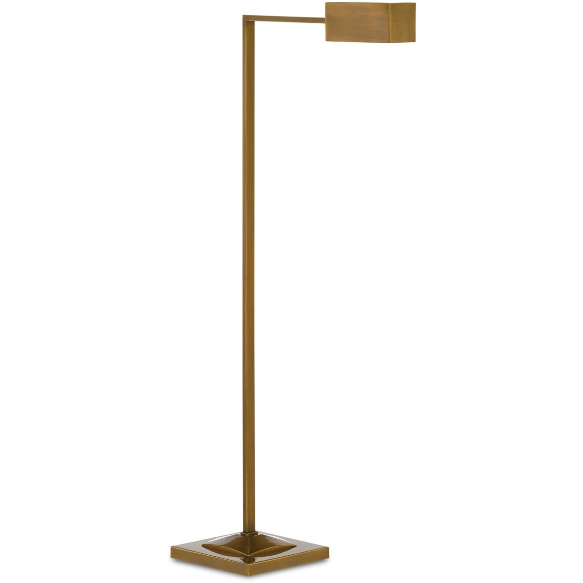 Currey & Company 8000-0025 Ruxley 44.25 inch 25 watt Polished Antique Brass Floor Lamp Portable Light