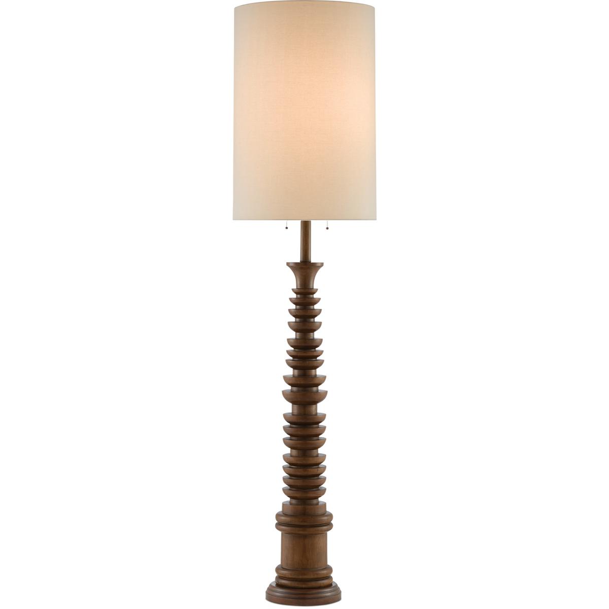 Currey & Company 8000-0034 Malayan 80 inch 75 watt Natural Floor Lamp Portable Light, Phyllis Morris Collection