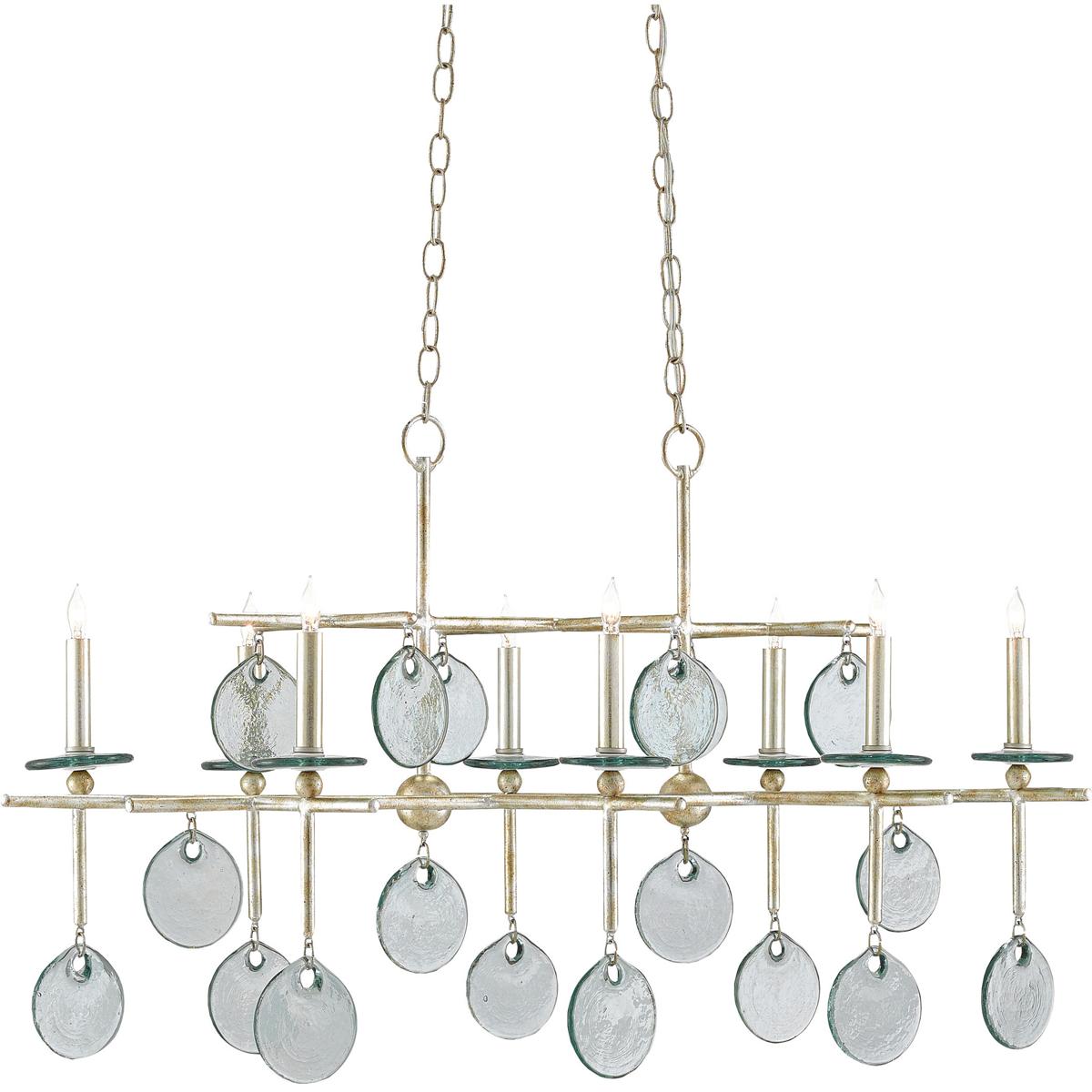 Currey & Company 9000-0060 Sethos 8 Light 42 inch Silver Granello Chandelier Ceiling Light
