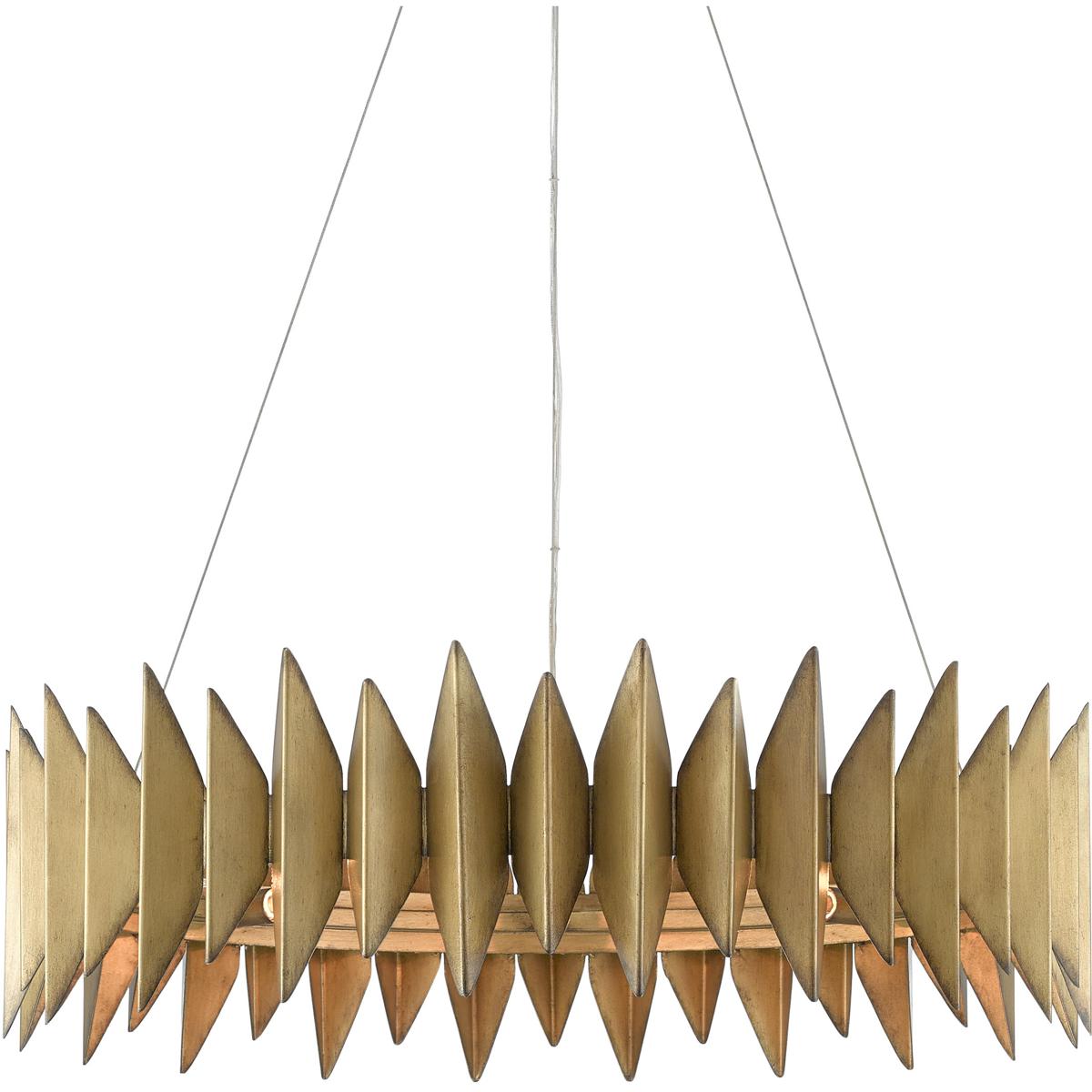 Currey & Company 9000-0521 Potter 8 Light 32.75 inch Aurora Antique Chandelier Ceiling Light, Denise McGaha Collection