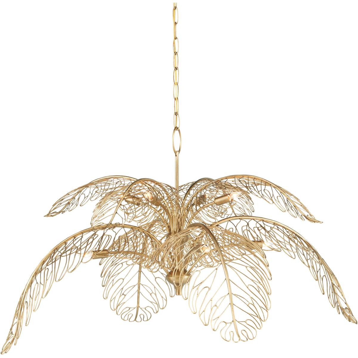 Currey & Company 9000-0847 Taormina 8 Light 49.75 inch Brass Chandelier Ceiling Light