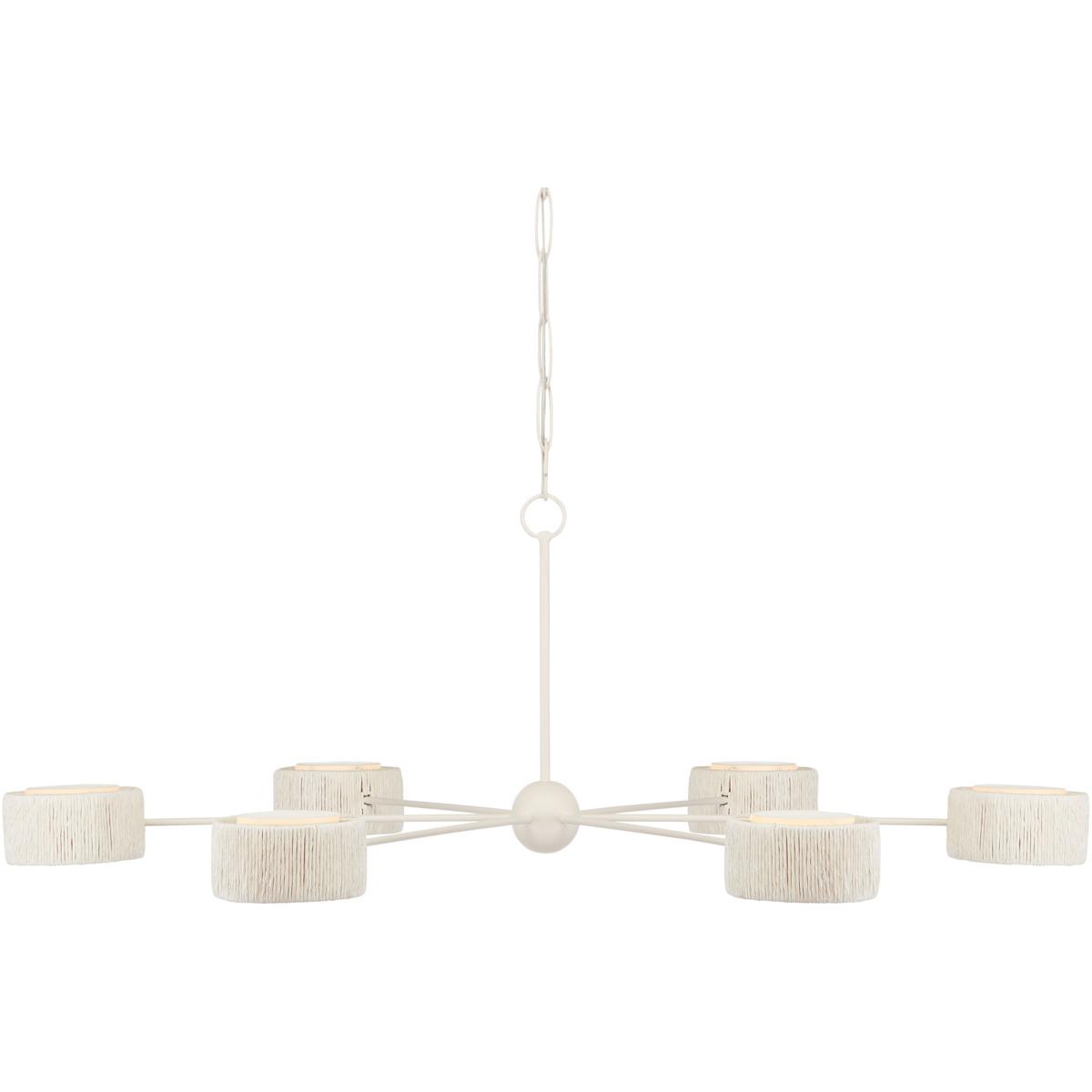 Currey & Company 9000-0865 Monreale LED 54 inch White Chandelier Ceiling Light