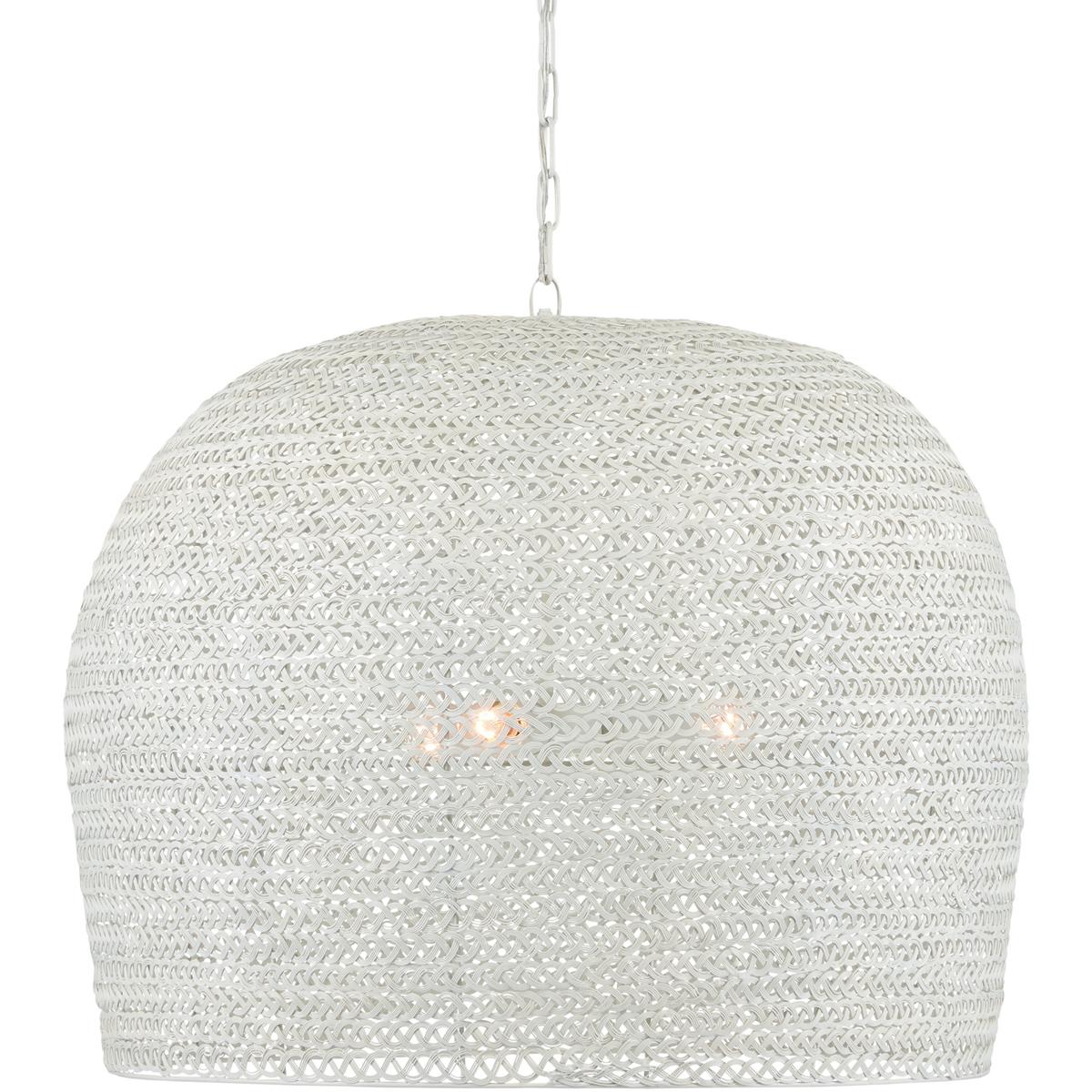 Currey & Company 9000-0869 Piero 3 Light 31.5 inch White Chandelier Ceiling Light, Large
