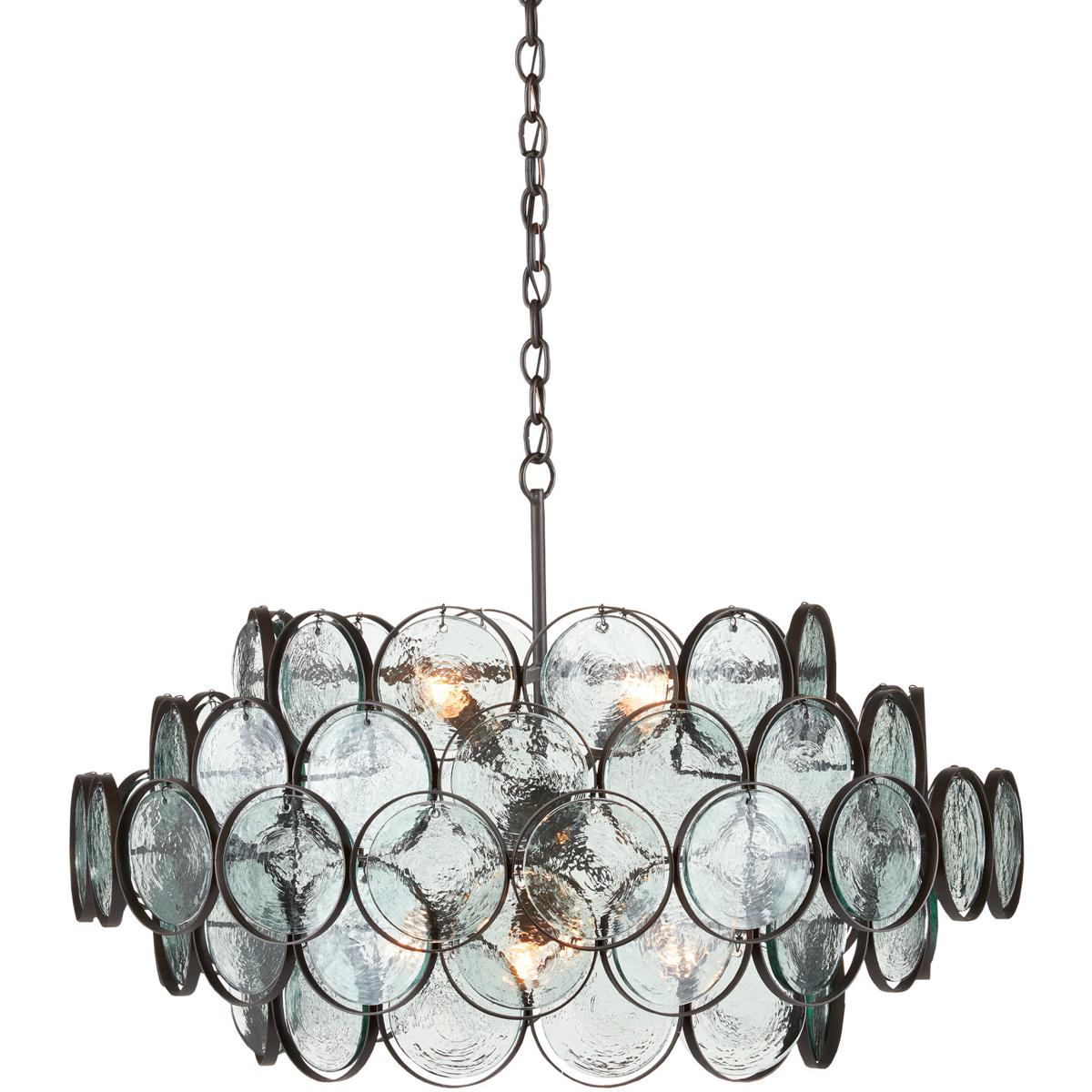 Currey & Company 9000-0880 Galahad 8 Light 33.5 inch Bronze Chandelier Ceiling Light, Small