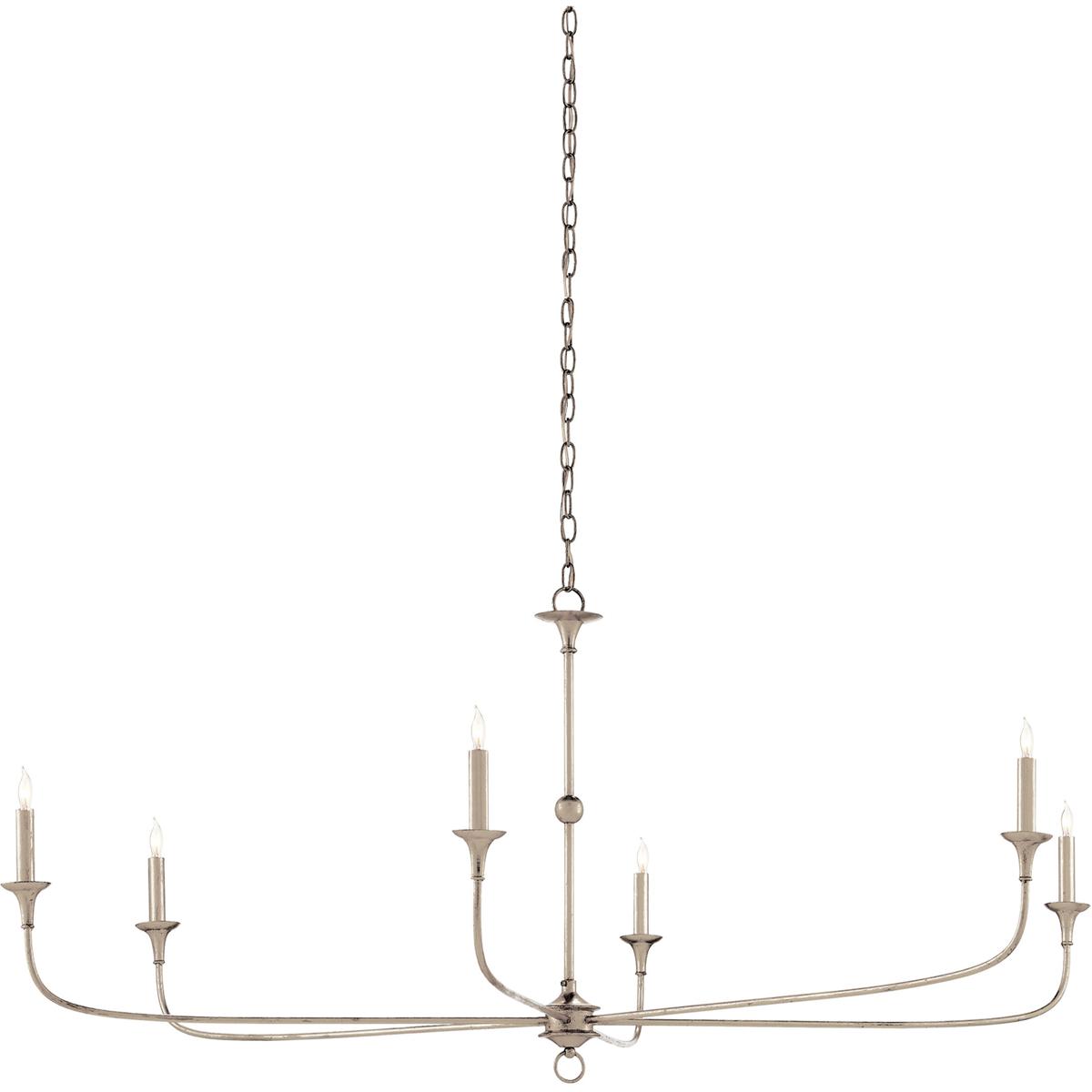 Currey & Company 9000-0932 Nottaway 6 Light 61 inch Champagne Chandelier Ceiling Light, Large