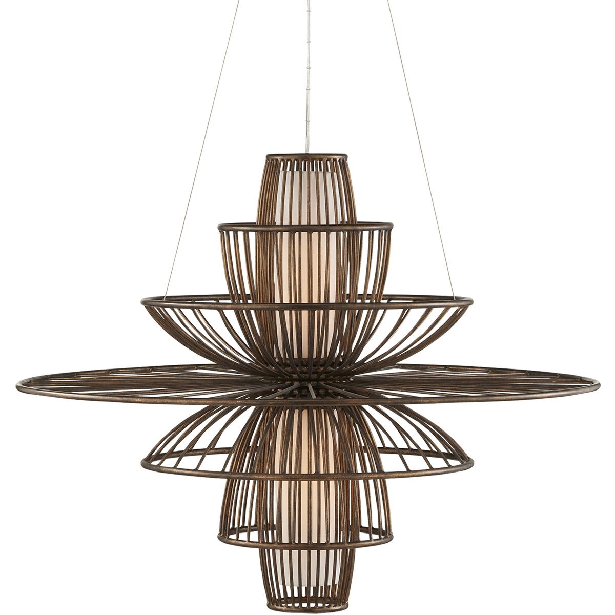 Currey & Company 9000-0964 Benjiro 2 Light 42 inch Cupertino Chandelier Ceiling Light