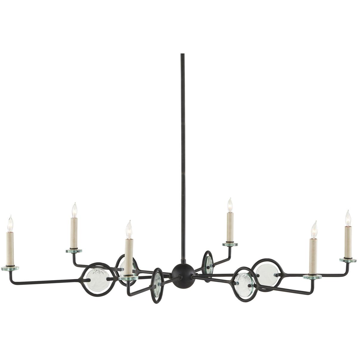 Currey & Company 9000-0969 Privateer 6 Light 43.75 inch Blacksmith Chandelier Ceiling Light
