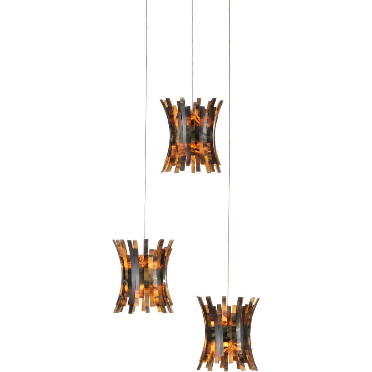 Currey & Company 9000-1041 Alsop 3 Light 11.5 inch Silver Multi-Drop Pendant Ceiling Light