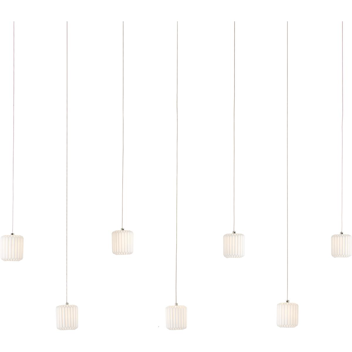 Currey & Company 9000-1060 Dove 7 Light 57 inch Silver Multi-Drop Pendant Ceiling Light