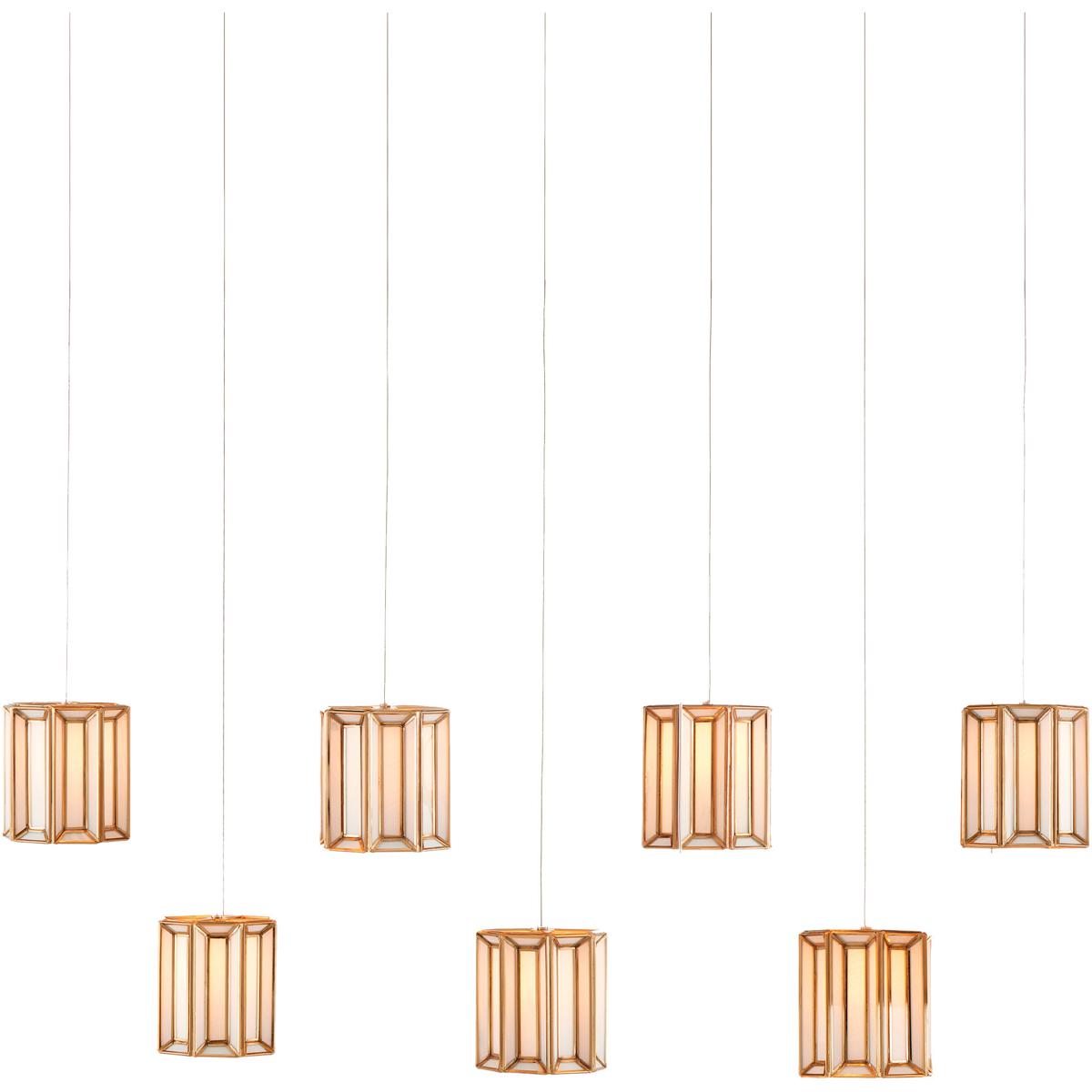 Currey & Company 9000-1063 Daze 7 Light 60 inch Silver Multi-Drop Pendant Ceiling Light