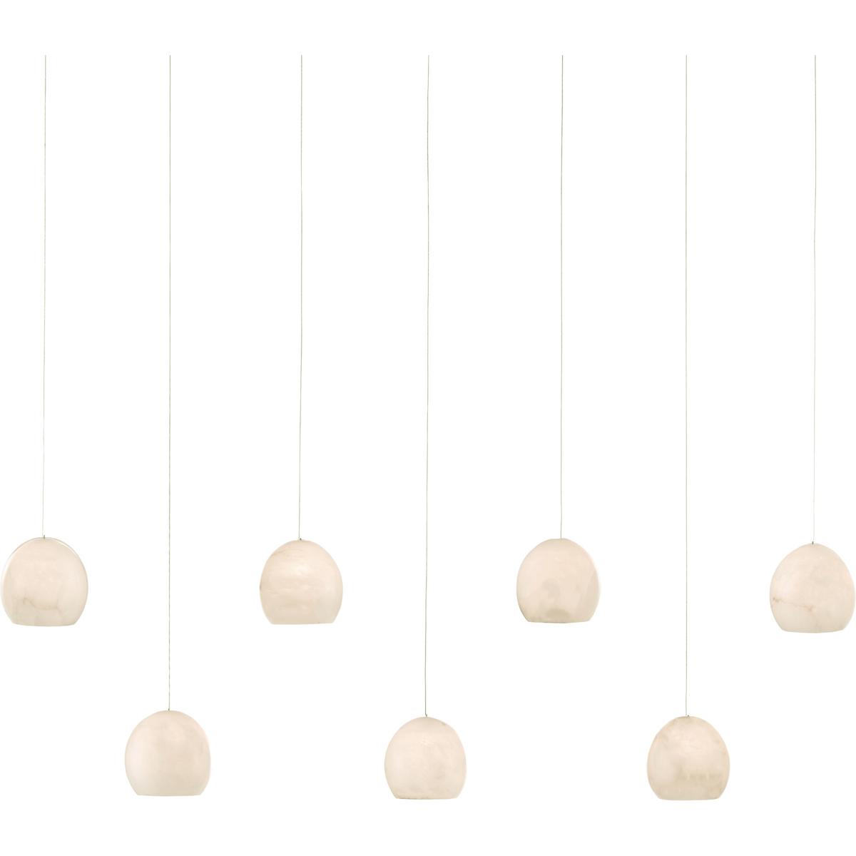 Currey & Company 9000-1064 Lazio 7 Light 59 inch Silver Multi-Drop Pendant Ceiling Light