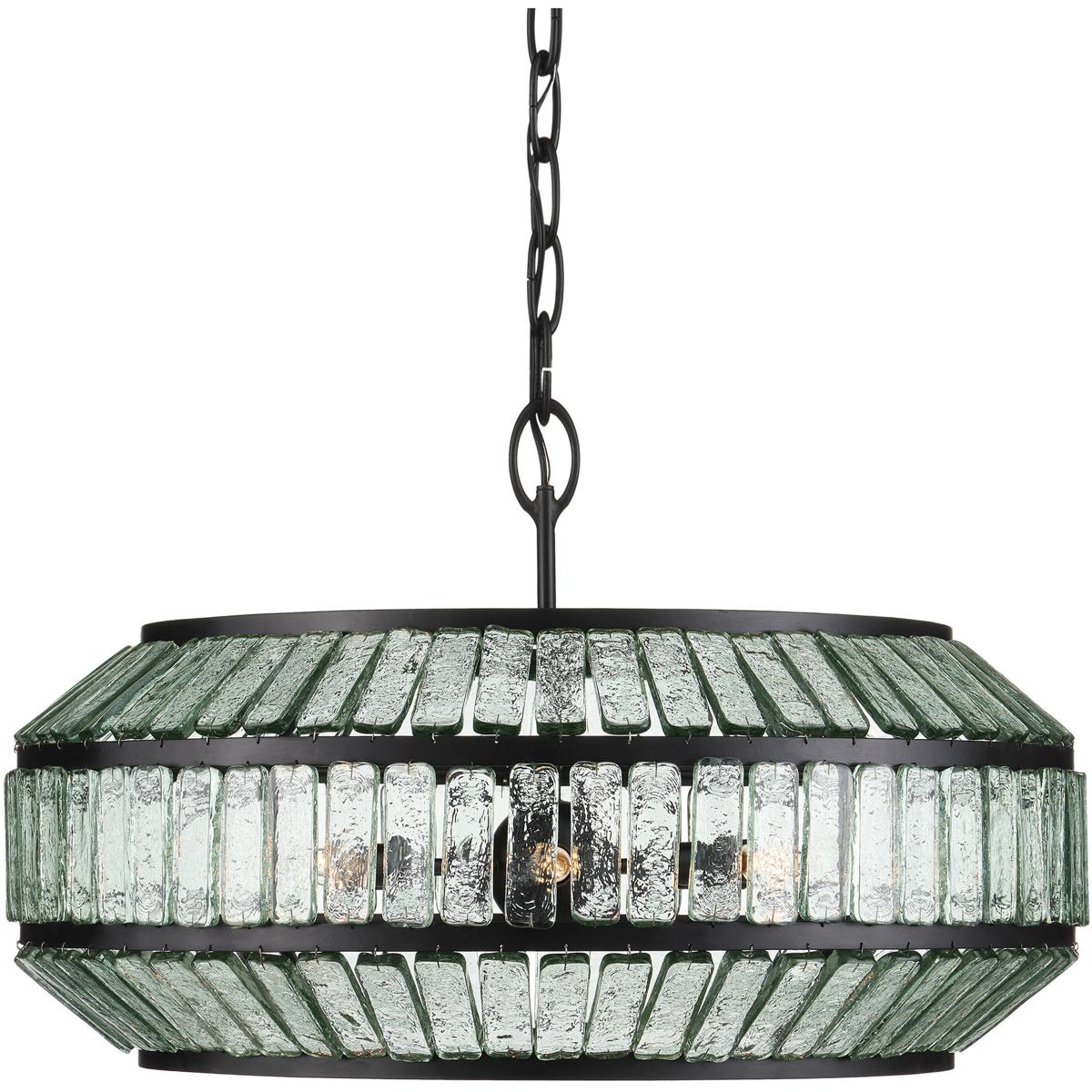 Currey & Company 9000-1078 Centurion 6 Light 28.75 inch Satin Black Chandelier Ceiling Light