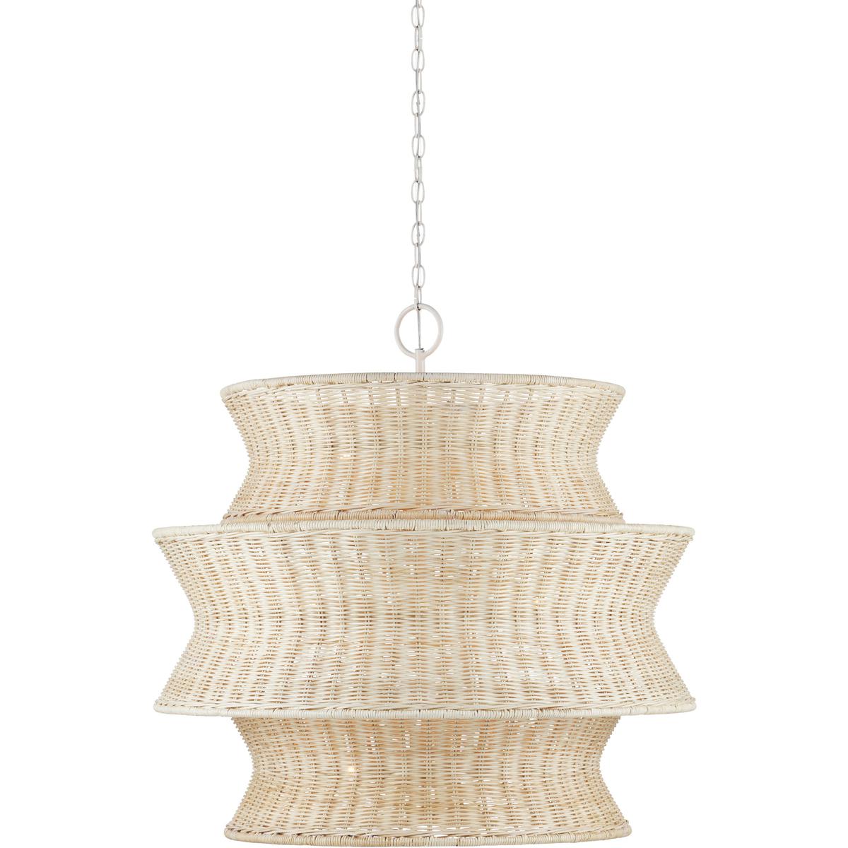 Currey & Company 9000-1084 Phebe 9 Light 32 inch Vanilla Chandelier Ceiling Light, Medium