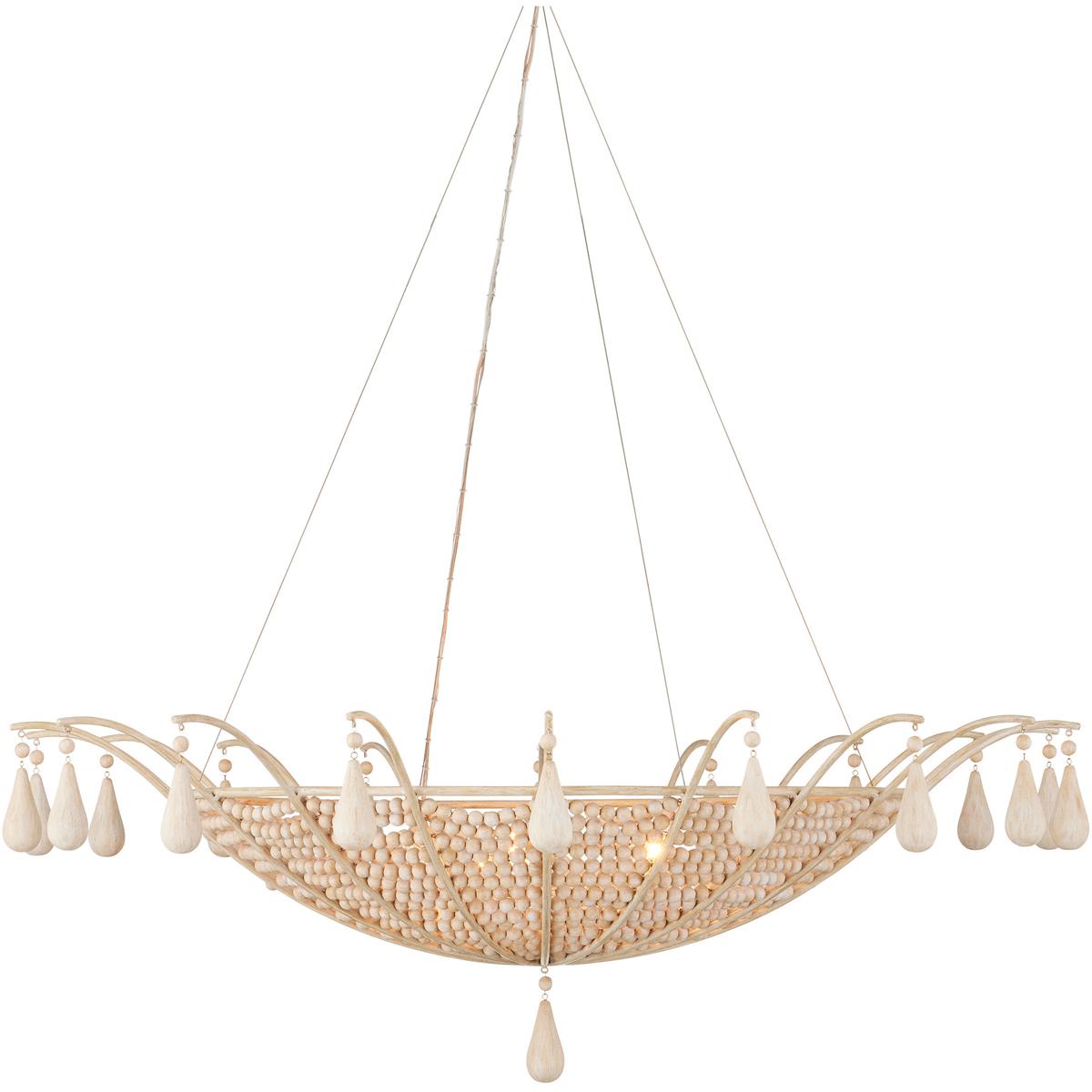 Currey & Company 9000-1144 Korg 5 Light 42.25 inch Sandstone Chandelier Ceiling Light, Barry Goralnick Collection