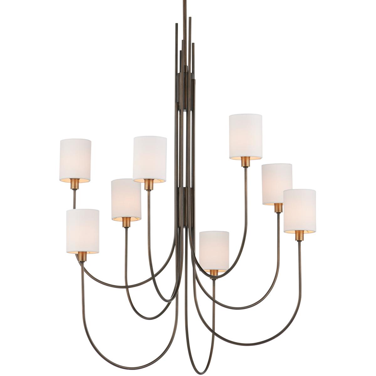 Currey & Company 9000-1168 Archetype 8 Light 32.5 inch Statuary Bronze Chandelier Ceiling Light