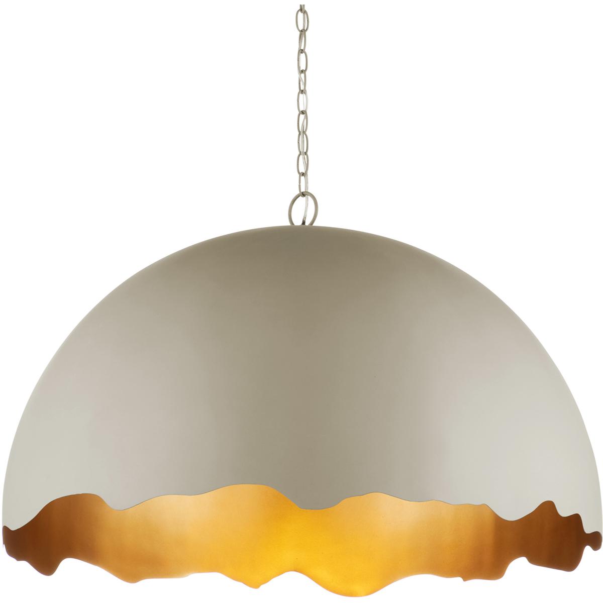 Currey & Company 9000-1219 Tamago 1 Light 35.25 inch Smoky Olive and Contemporary Gold Pendant Ceiling Light, Hiroshi Koshitaka Collection