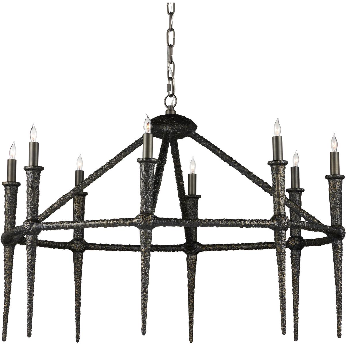 Currey & Company 9000-1236 Blackthorn 8 Light 36.5 inch Aged Bronze Chandelier Ceiling Light