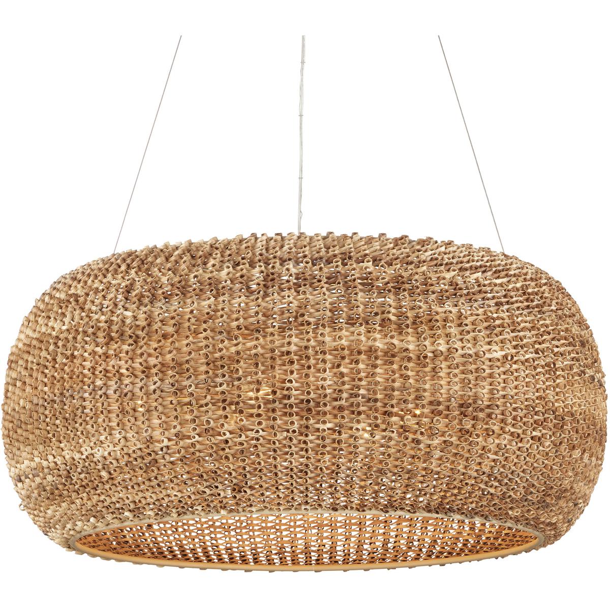 Currey & Company 9000-1245 Boucle 6 Light 36 inch Beige Chandelier Ceiling Light