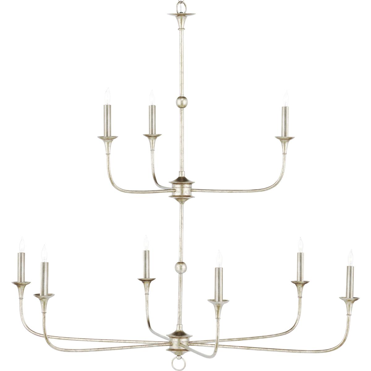 Currey & Company 9000-1313 Nottaway 9 Light 44.25 inch Champagne Two-Tier Chandelier Ceiling Light