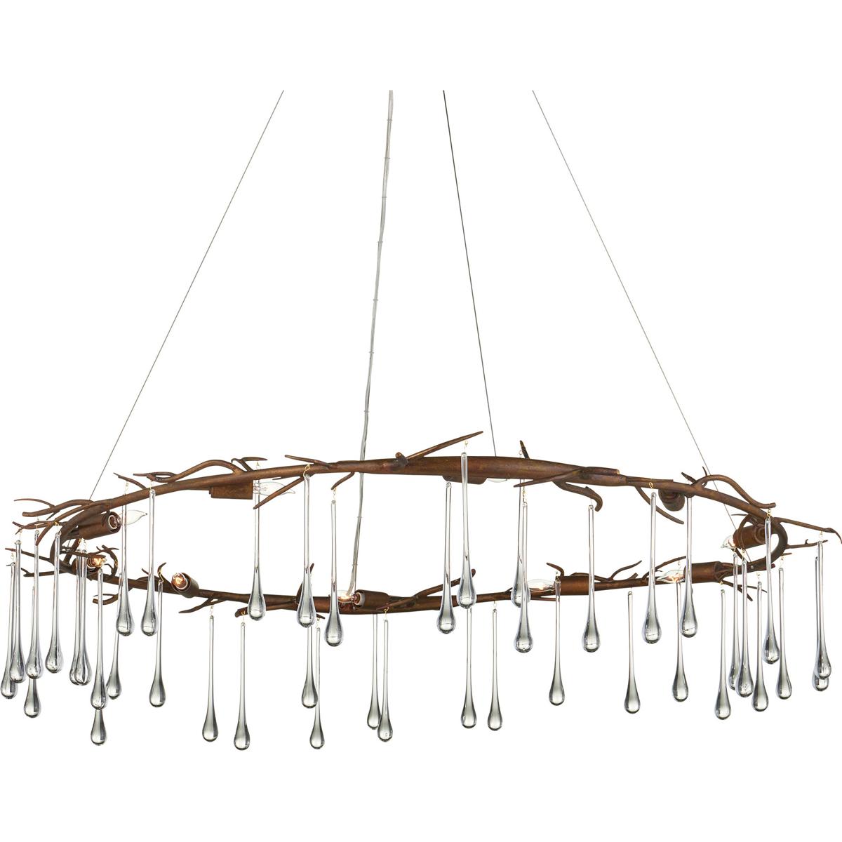 Currey & Company 9000-1333 Morning Grove 10 Light 47.5 inch Rhine Gold Chandelier Ceiling Light