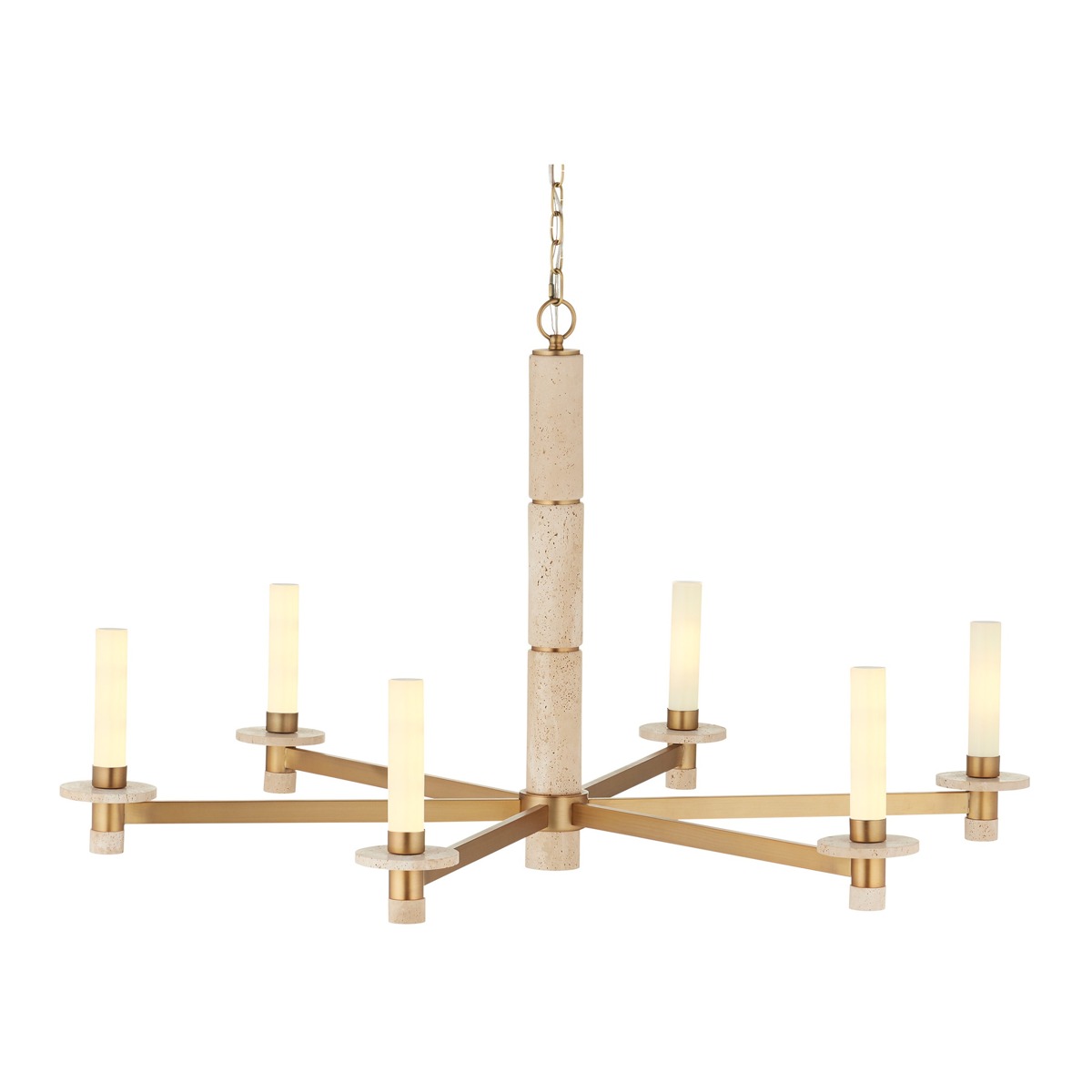 Currey & Company 9000-1369 Marcelo 6 Light 44.5 inch Antique Brass Chandelier Ceiling Light