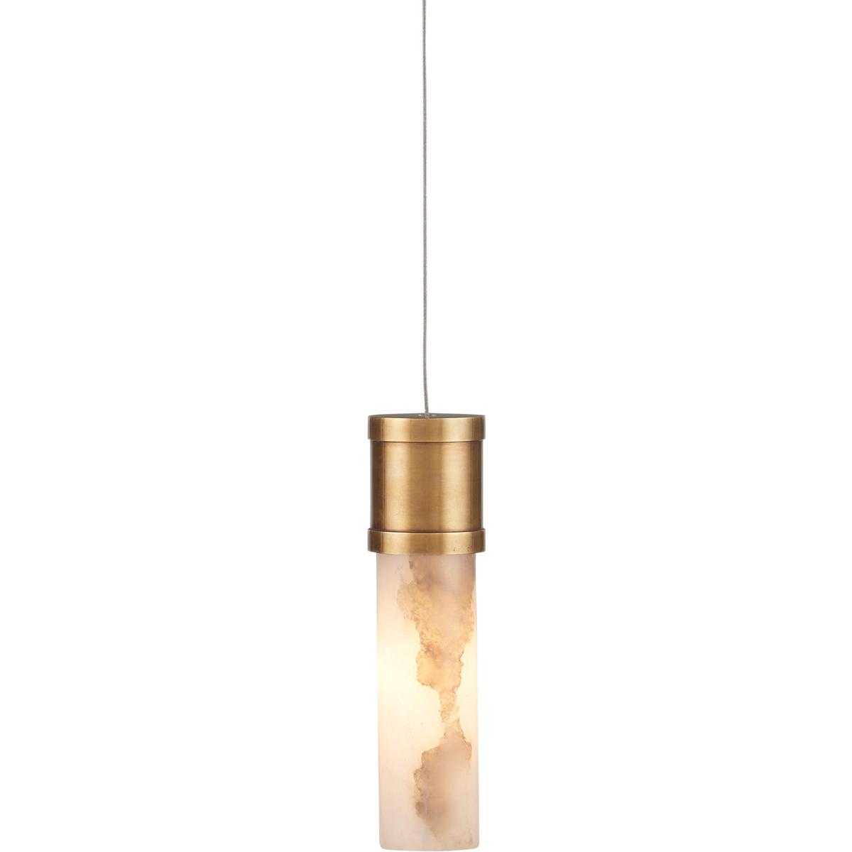 Currey & Company 9000-1379 Cannula 1 Light 5.5 inch Vintage Brass Pendant Ceiling Light