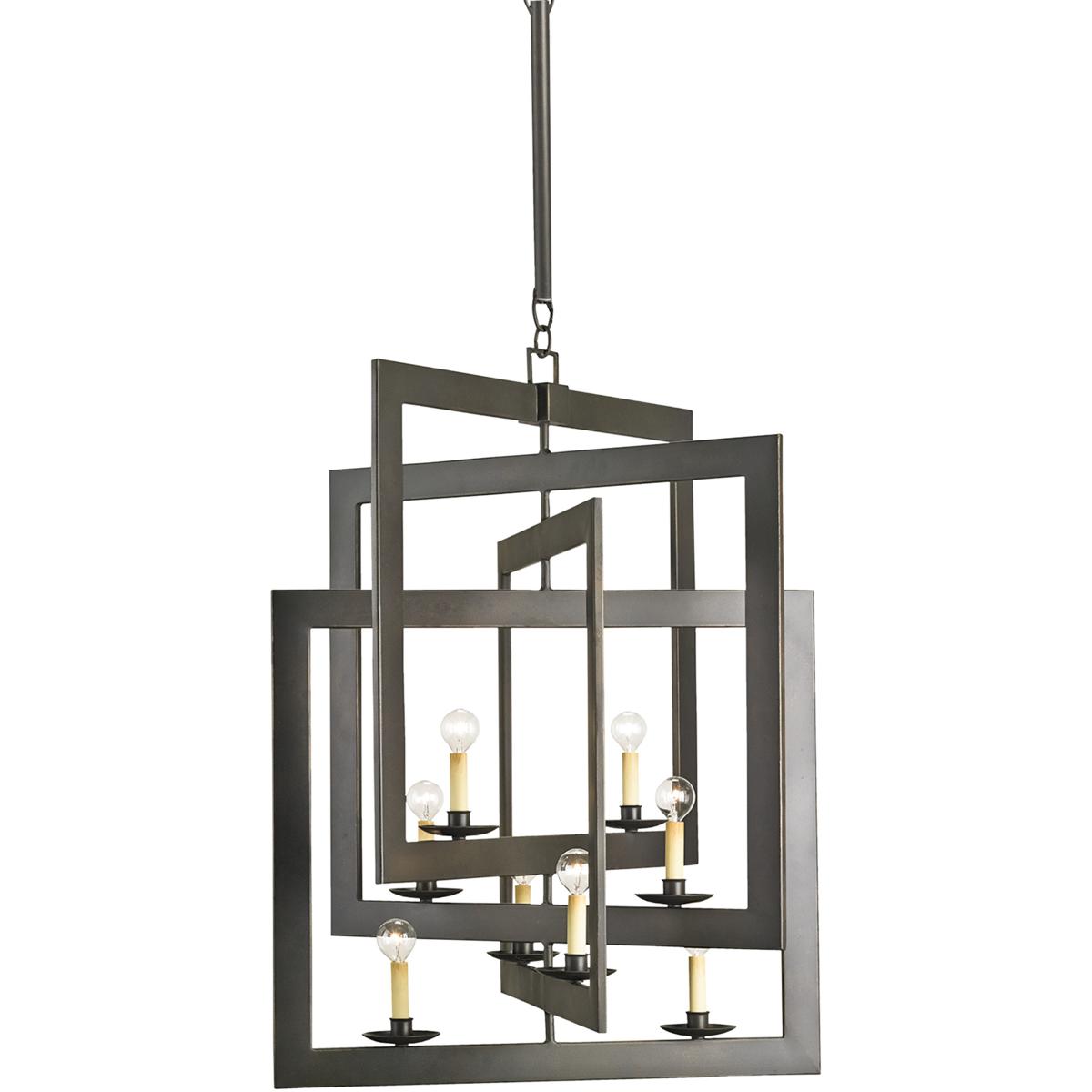 Currey & Company 9927 Middleton 8 Light 28 inch Bronze Gold Chandelier Ceiling Light, Large